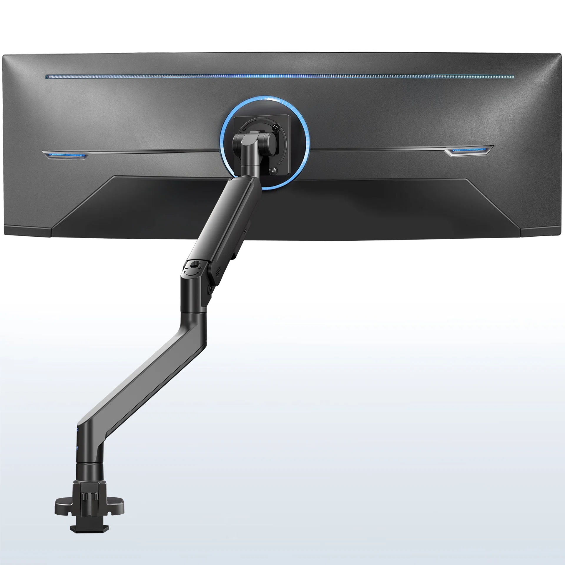 VIVO Pneumatic Arm Single Ultrawide Monitor Desk Mount - Up to 57" Screens — Pneumatic Arm Single Ultrawide Monitor Desk Mount - Up to 57" Screens — Product view