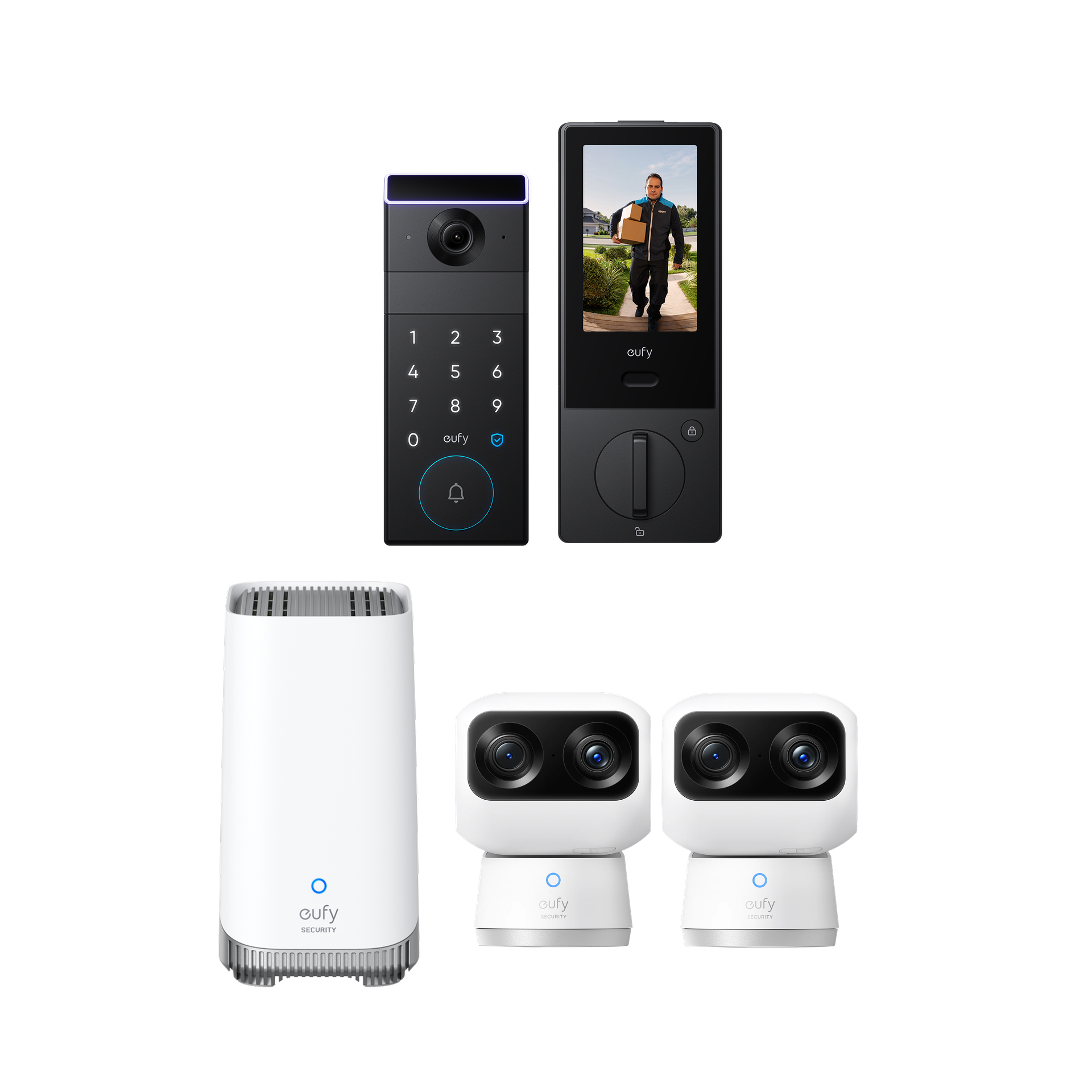 eufy FamiLock S3 Max + Indoor Cam S350 ×2 + HomeBase™ S380