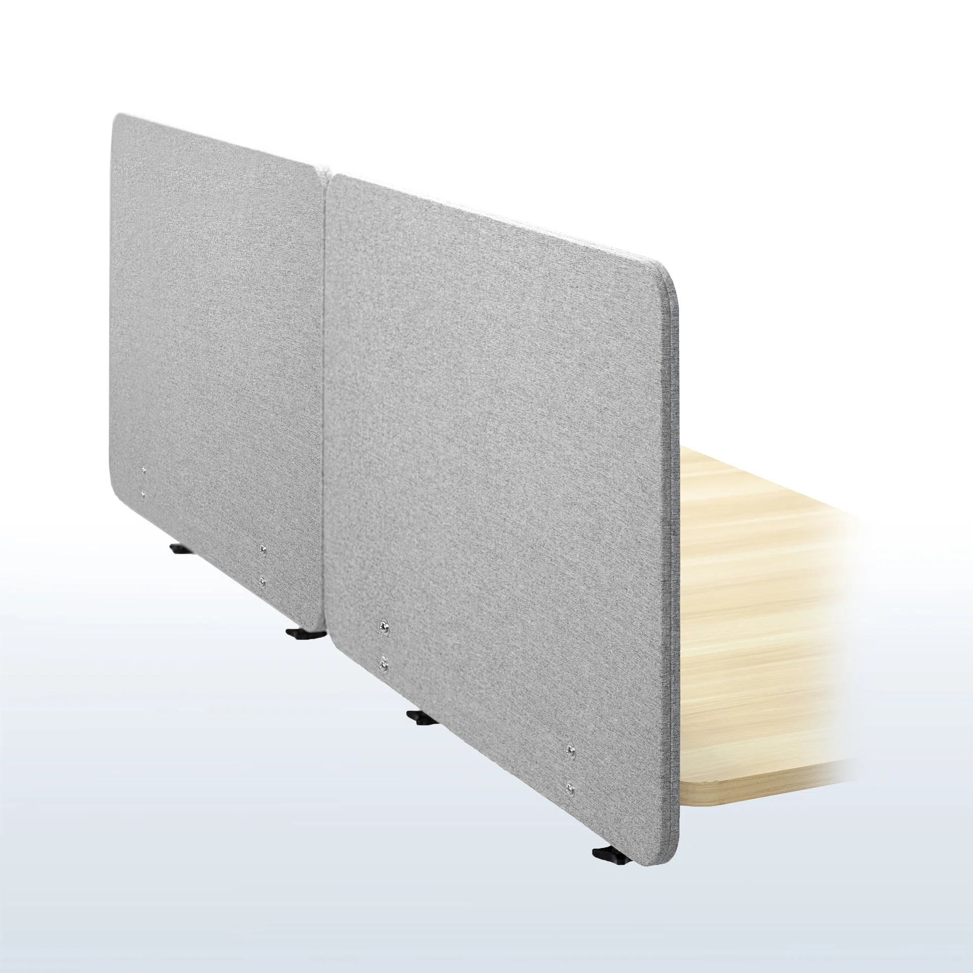 Clamp-on/Screw-on Desk Privacy Panels (x2)