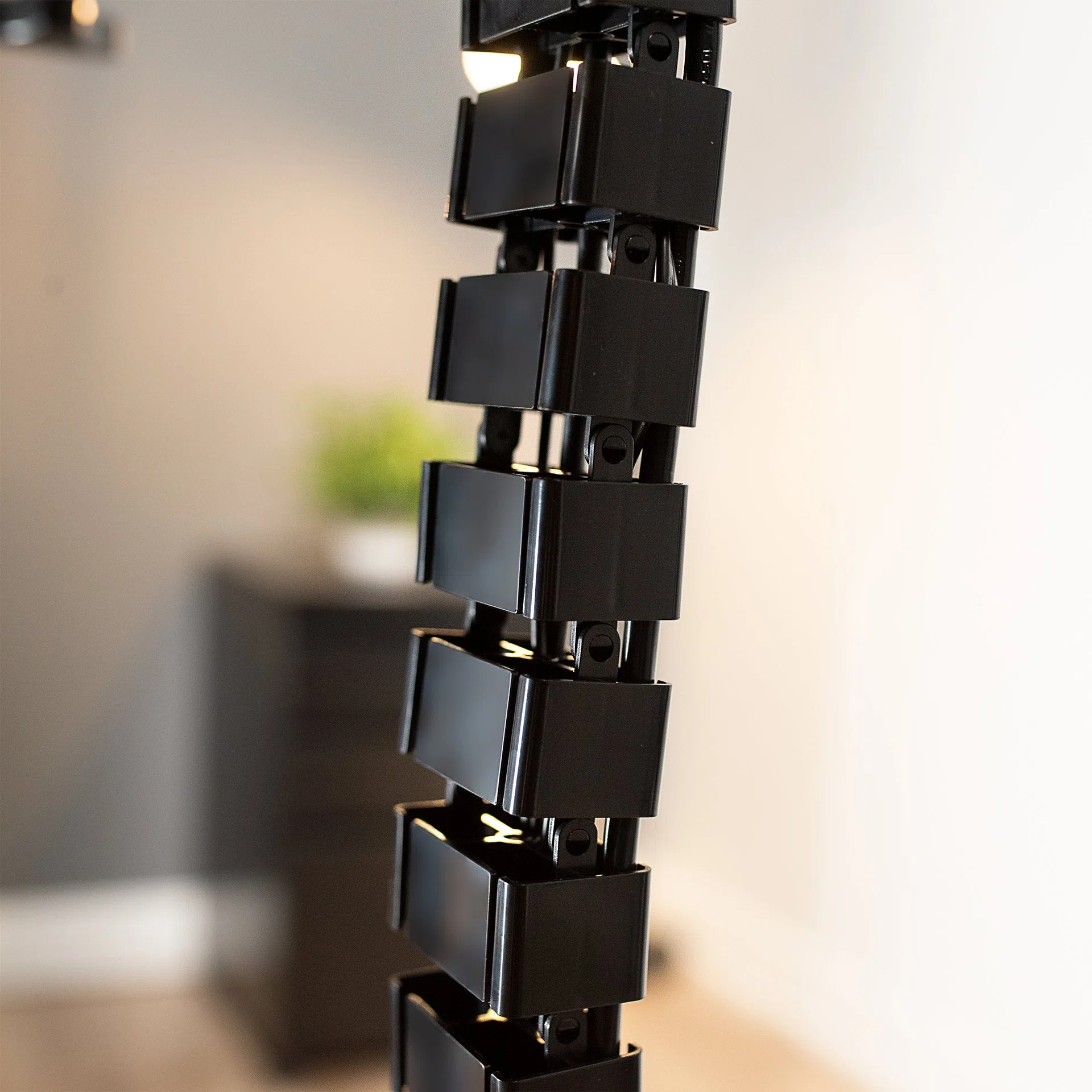VIVO Clamp-on Vertebrae Cable Management Kit for Desk — Black — Product view