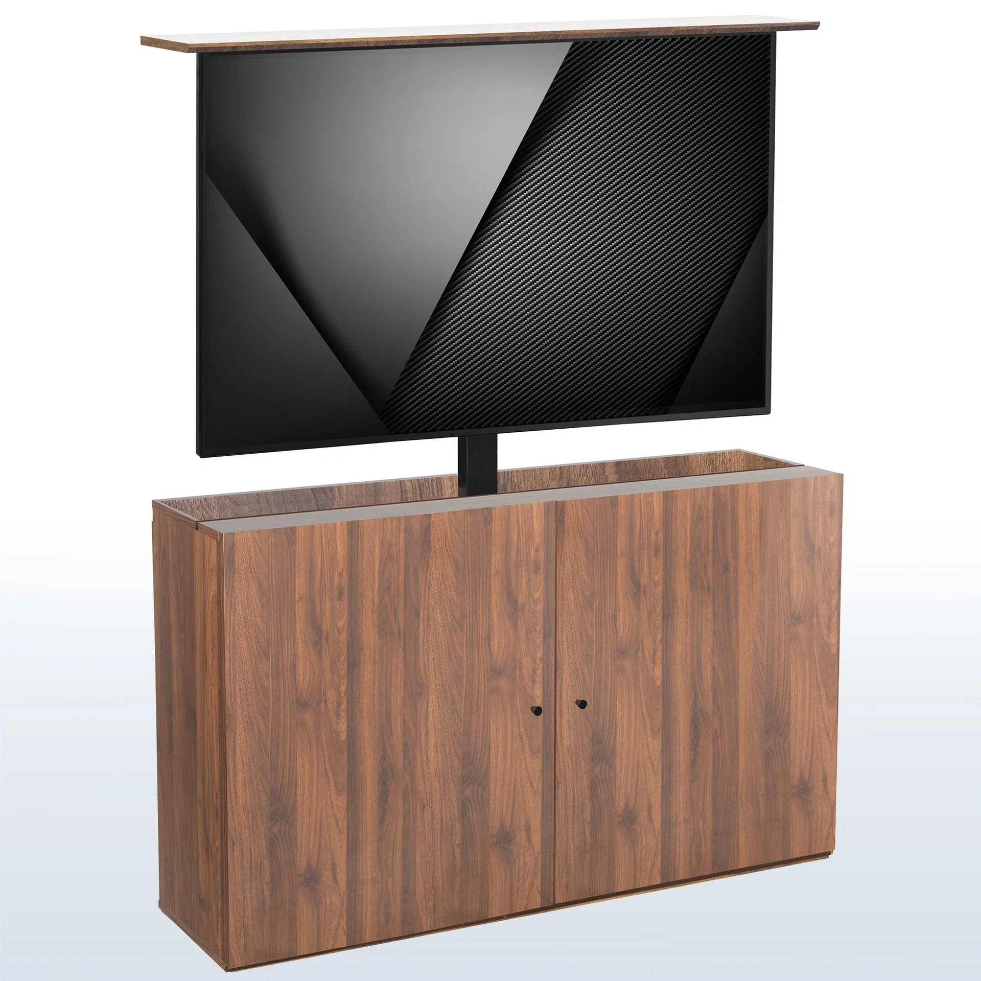VIVO TV Lift Cabinet with Motorized Stand — Walnut / Up to 55" TVs — Product view