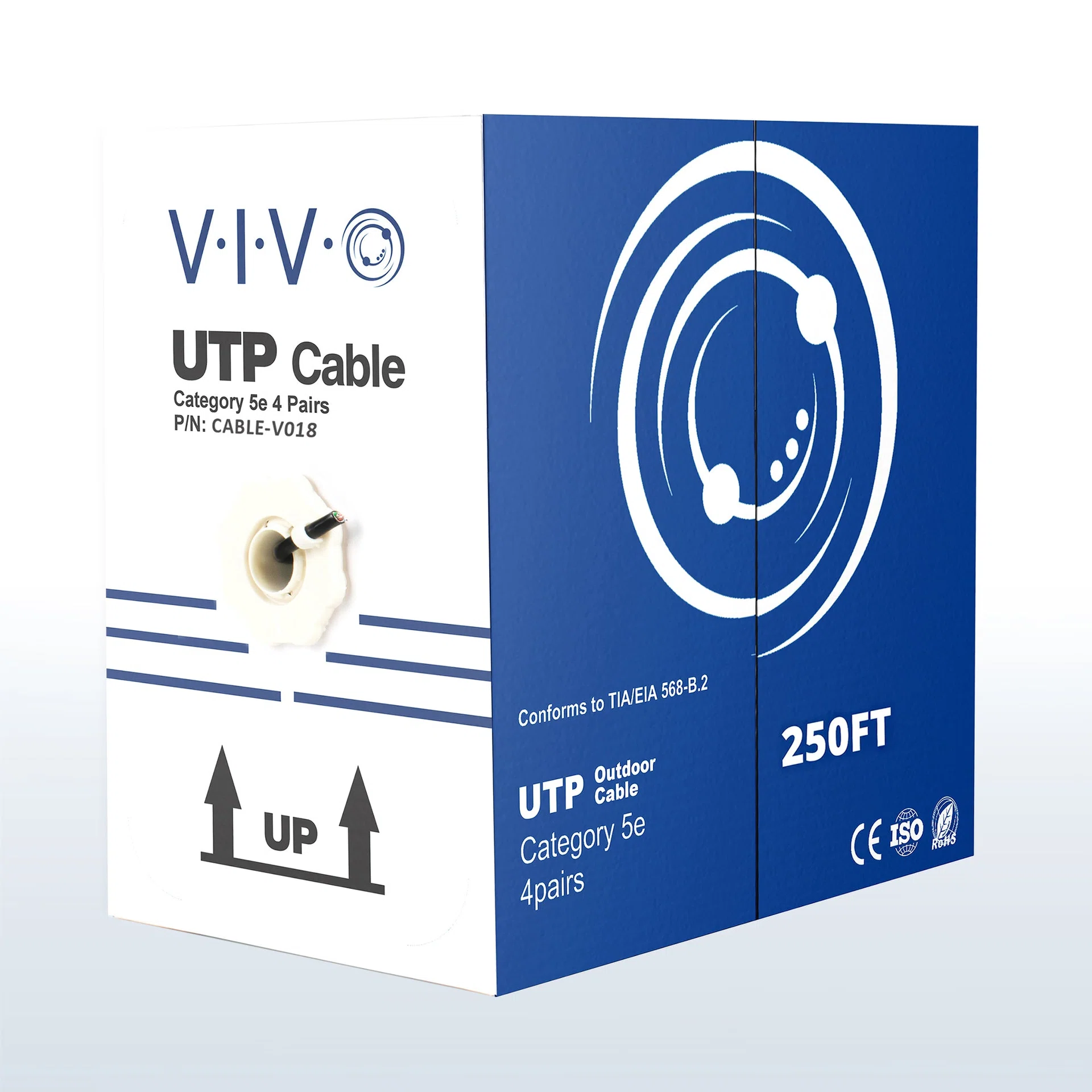 Black Cat5e Outdoor Ethernet Cable