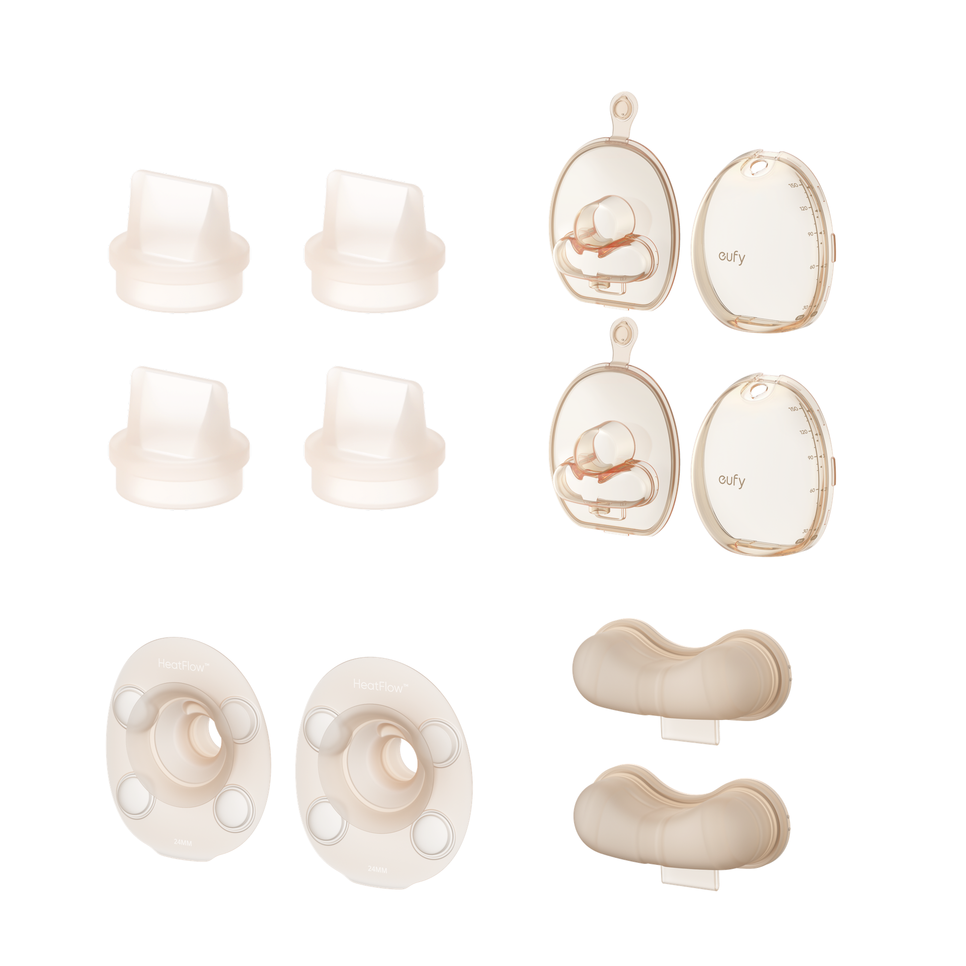 eufy Breast Pump S2/S2 Pro Accessories Bundle (5 oz Milk Container+24 mm Flange)