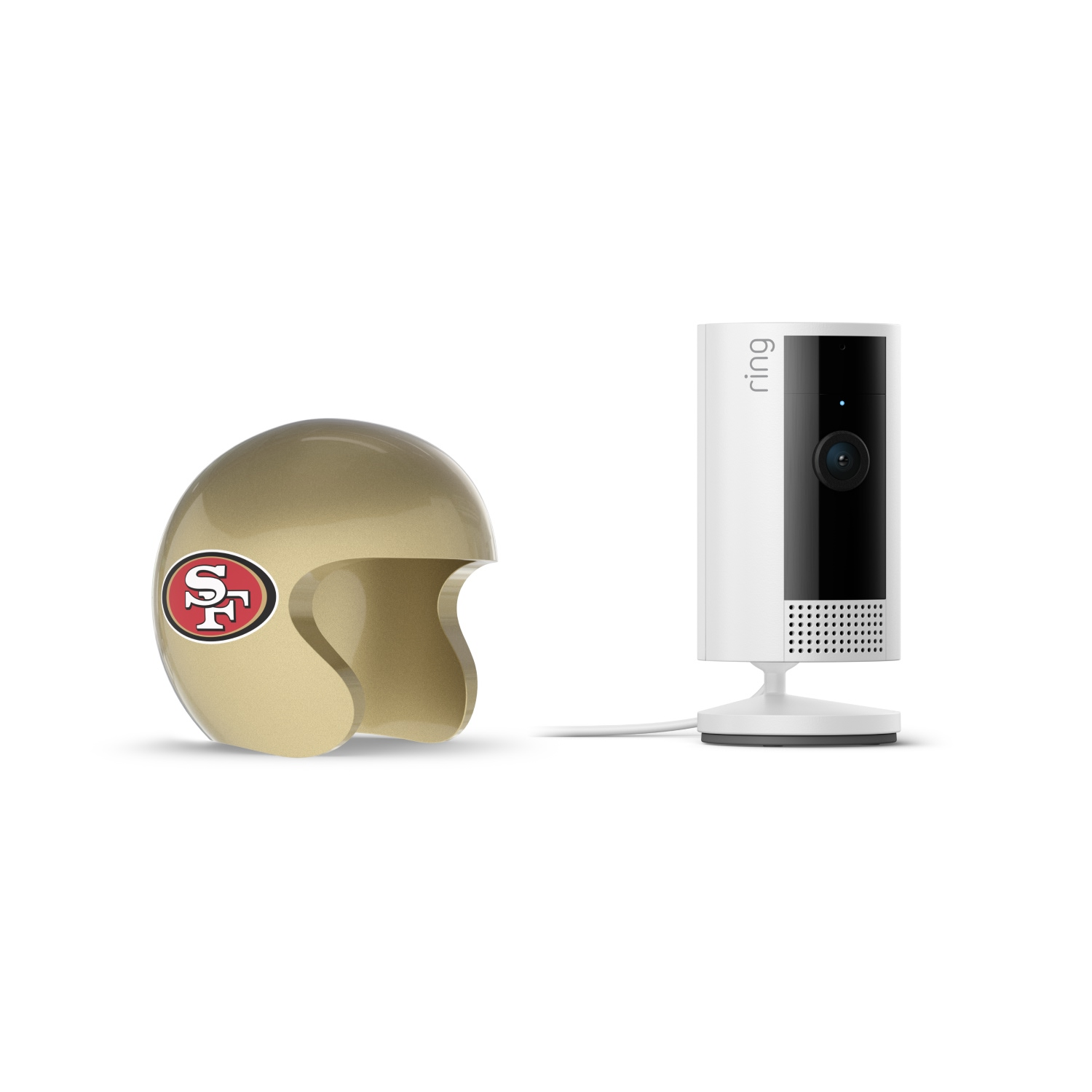 Indoor Cam, White + NFL Game Day Cam Cover — NFC