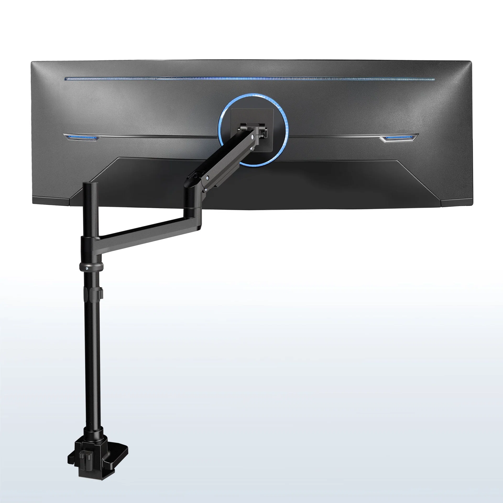 VIVO Pneumatic Arm Single Ultrawide Monitor Extra Tall Desk Mount - Up to 49" Screens — Pneumatic Arm Single Ultrawide Monitor Extra Tall Desk Mount - Up to 49" Screens — Product view
