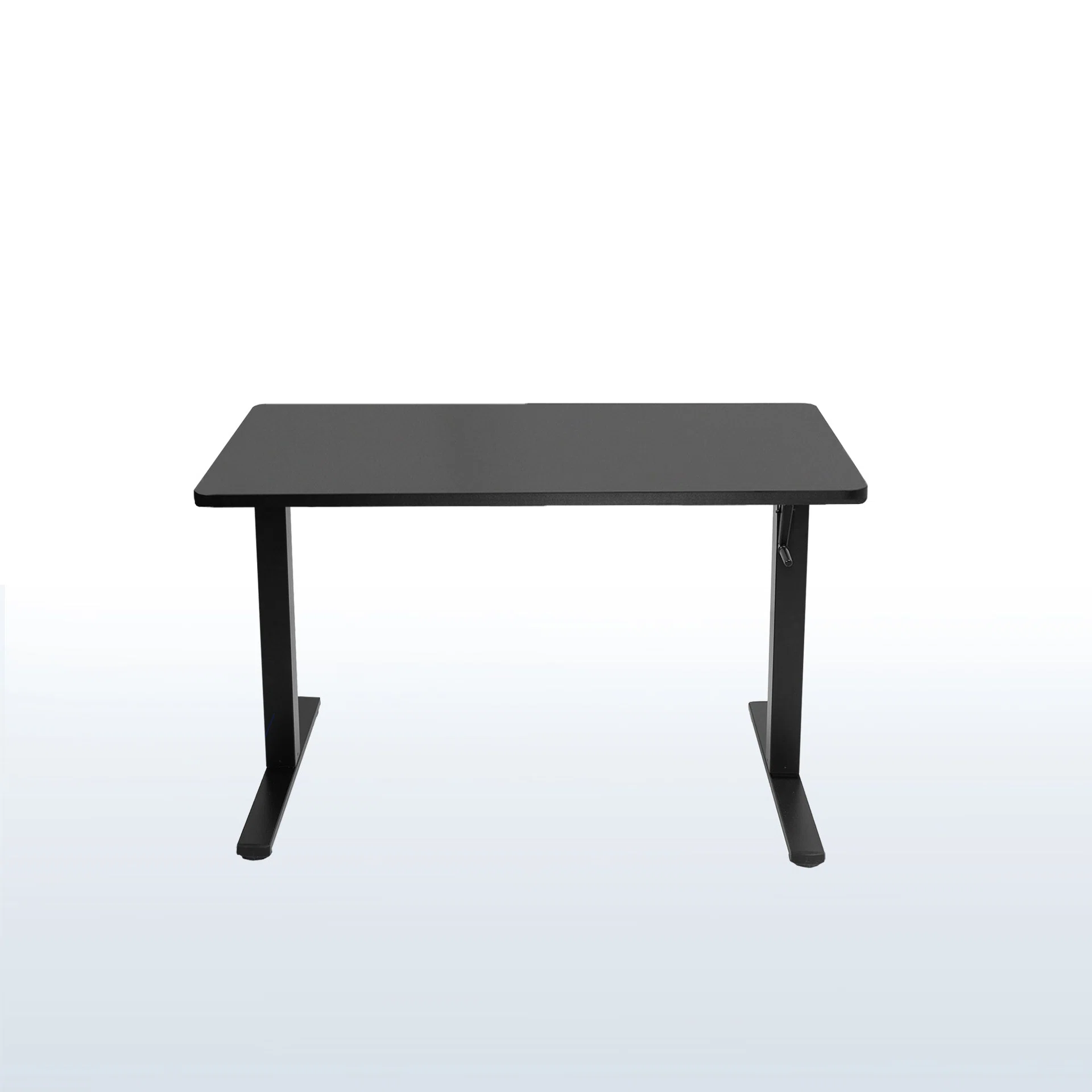 VIVO MB Series - 48" x 30" Manual Height Adjustable Desk — Black / Black — Product view