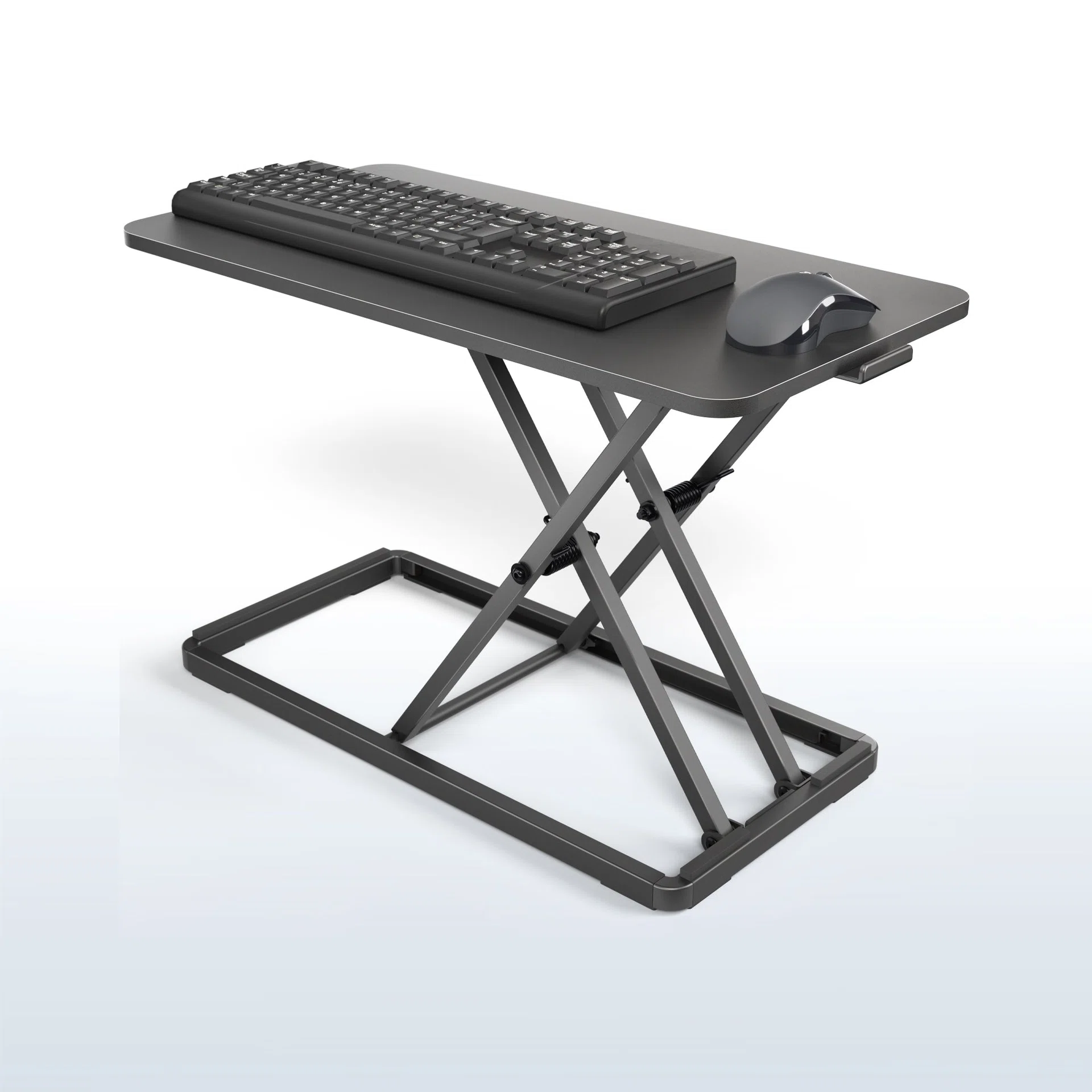 VIVO Single Top Manual Lift Keyboard Riser — Black / 24" — Product view