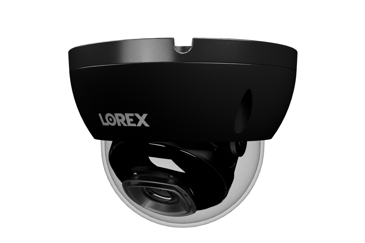 Lorex A4 4MP IP Wired Dome Security Camera with IK10 Vandal Proof Rating, Listen-In Audio and Smart Motion Detection Black · Original Black camera product view