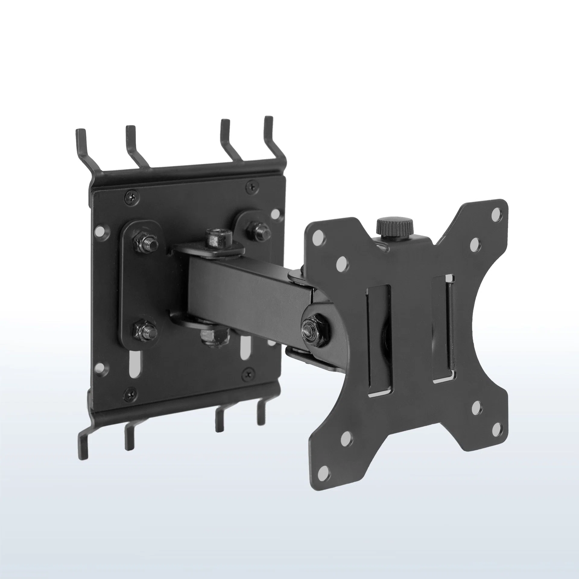 Single Monitor Pegboard Panel Mount with Arm - 13" to 32" Screens