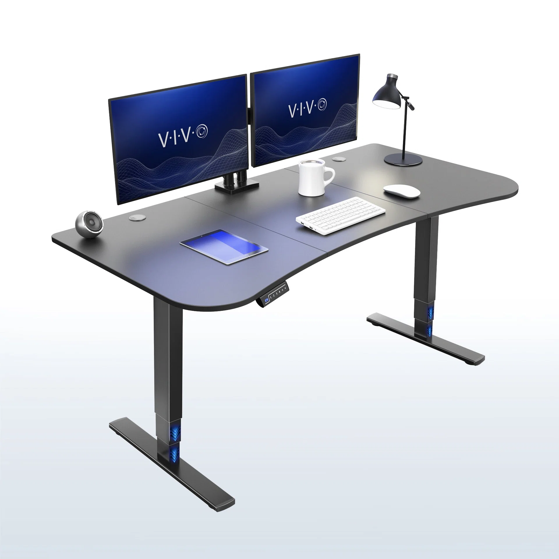 2E Series - 63" x 32" Electric Desk with Touch Screen Memory Controller