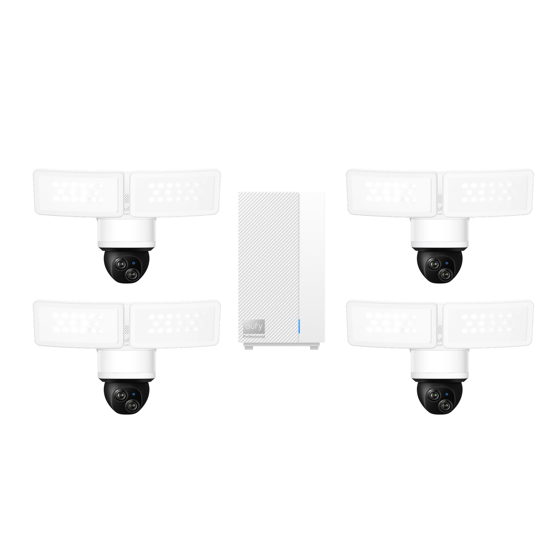 eufy Floodlight Camera E340 (4-Cam Kit) + eufy HomeBase™ Professional S1