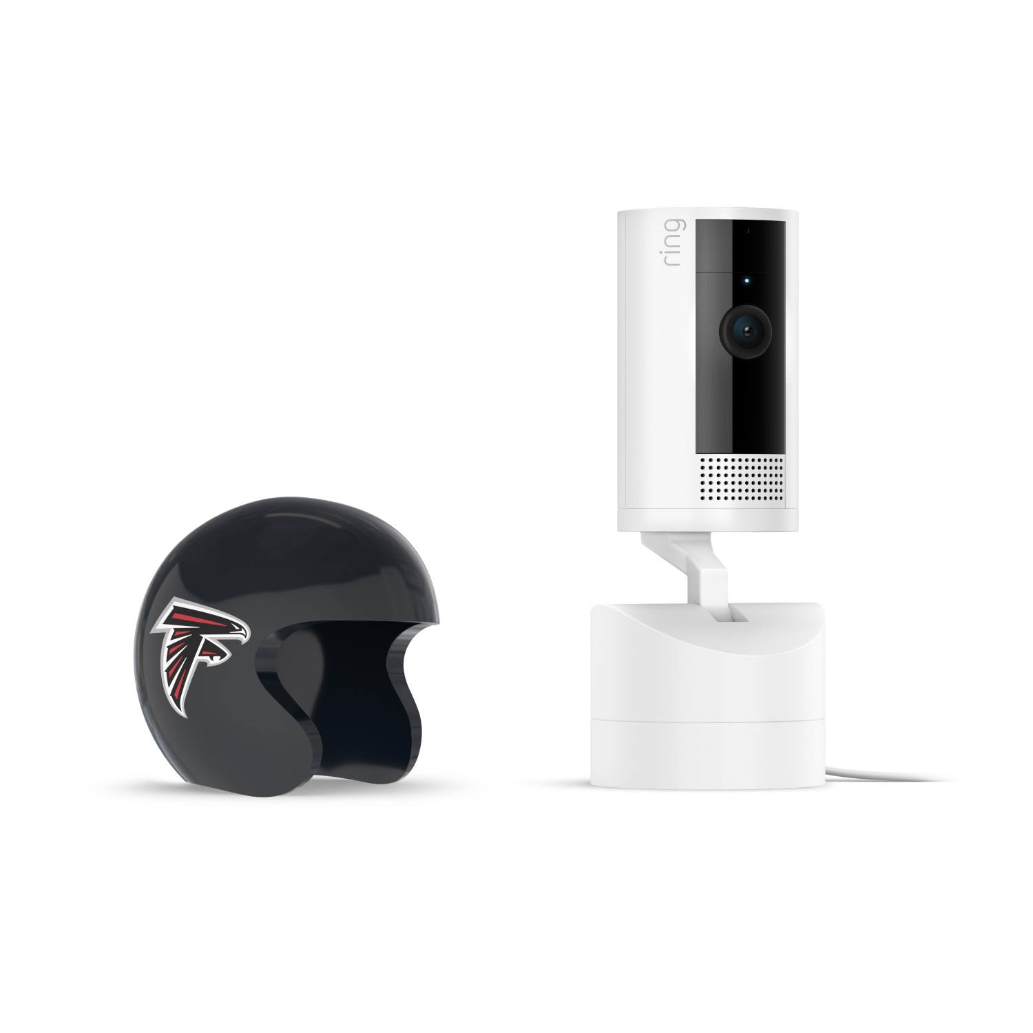 Pan-Tilt Indoor Cam, White + NFL Game Day Cam Cover — NFC