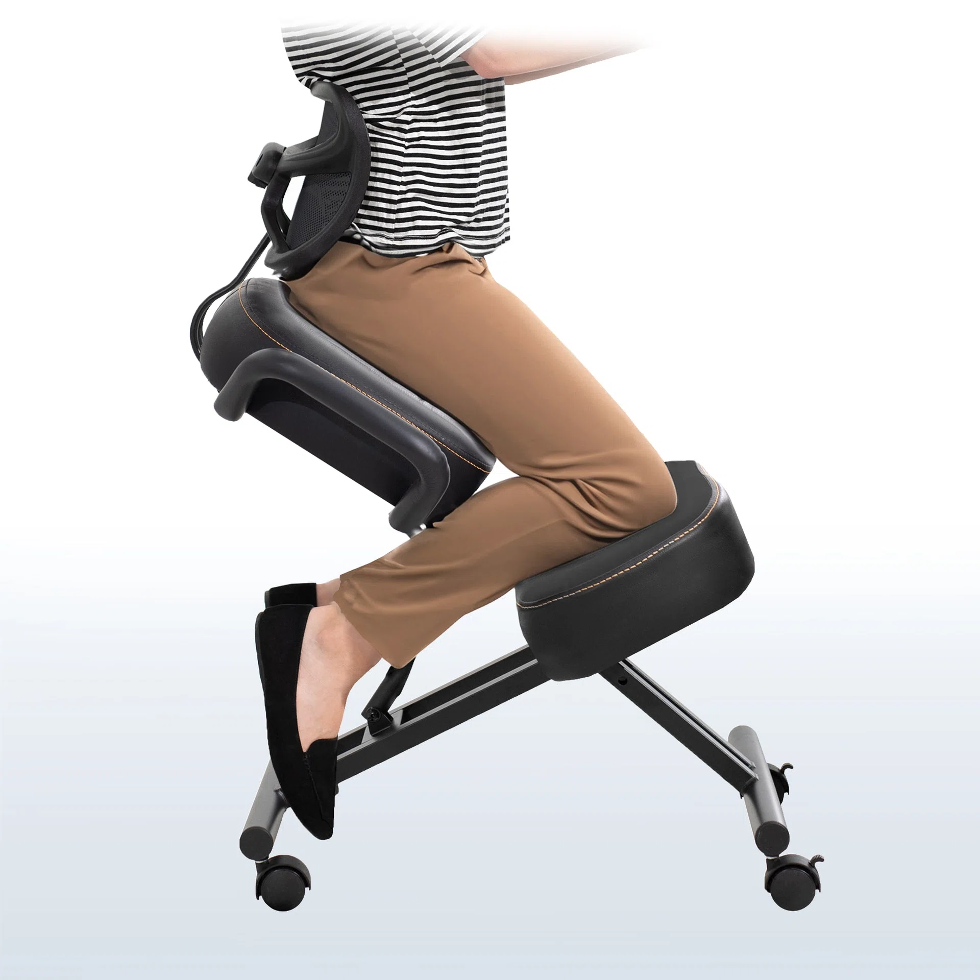 Adjustable Ergonomic Kneeling Chair with Back Support