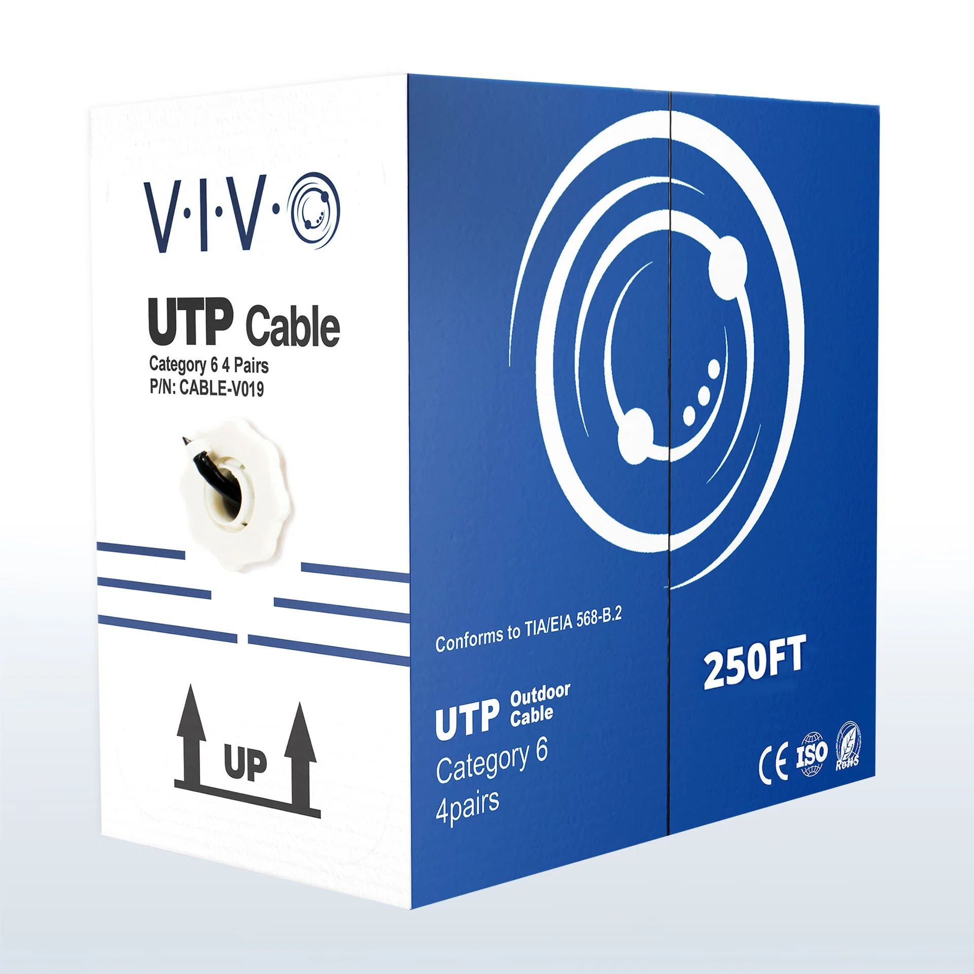 Black Cat6 Outdoor Ethernet Cable
