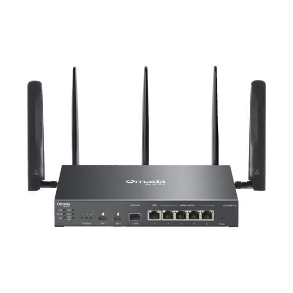 Omada 4G+ Cat6 AX3000 Gigabit VPN Gateway with 4-Port PoE+, ER706WP-4G