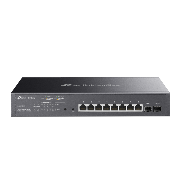 Omada 10-Port Gigabit Smart PoE Switch with 8x PoE+, SG2210MP V4