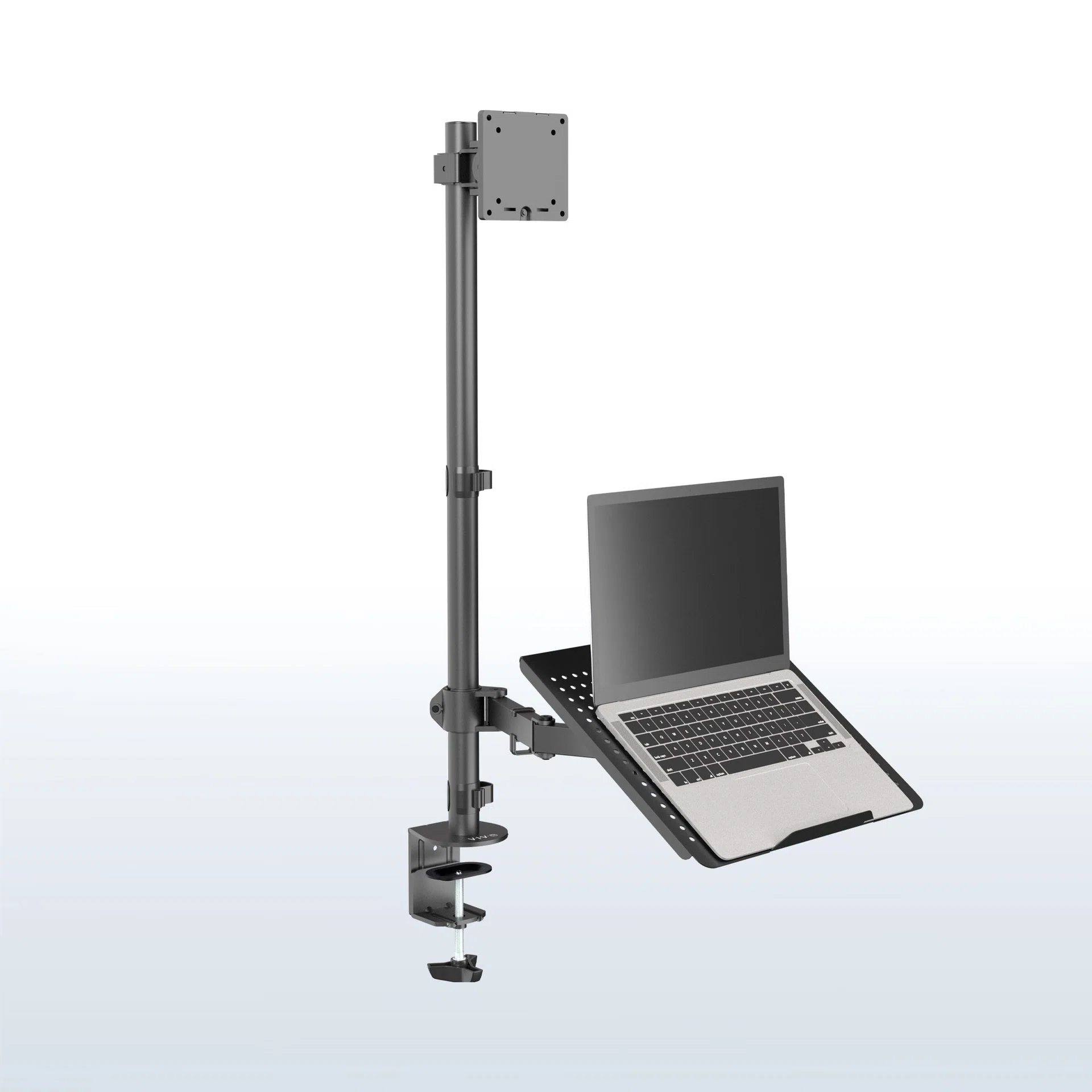 Single Ultrawide Monitor and Laptop Extra Tall Desk Mount - Up to 49" Screens, 17" Laptops