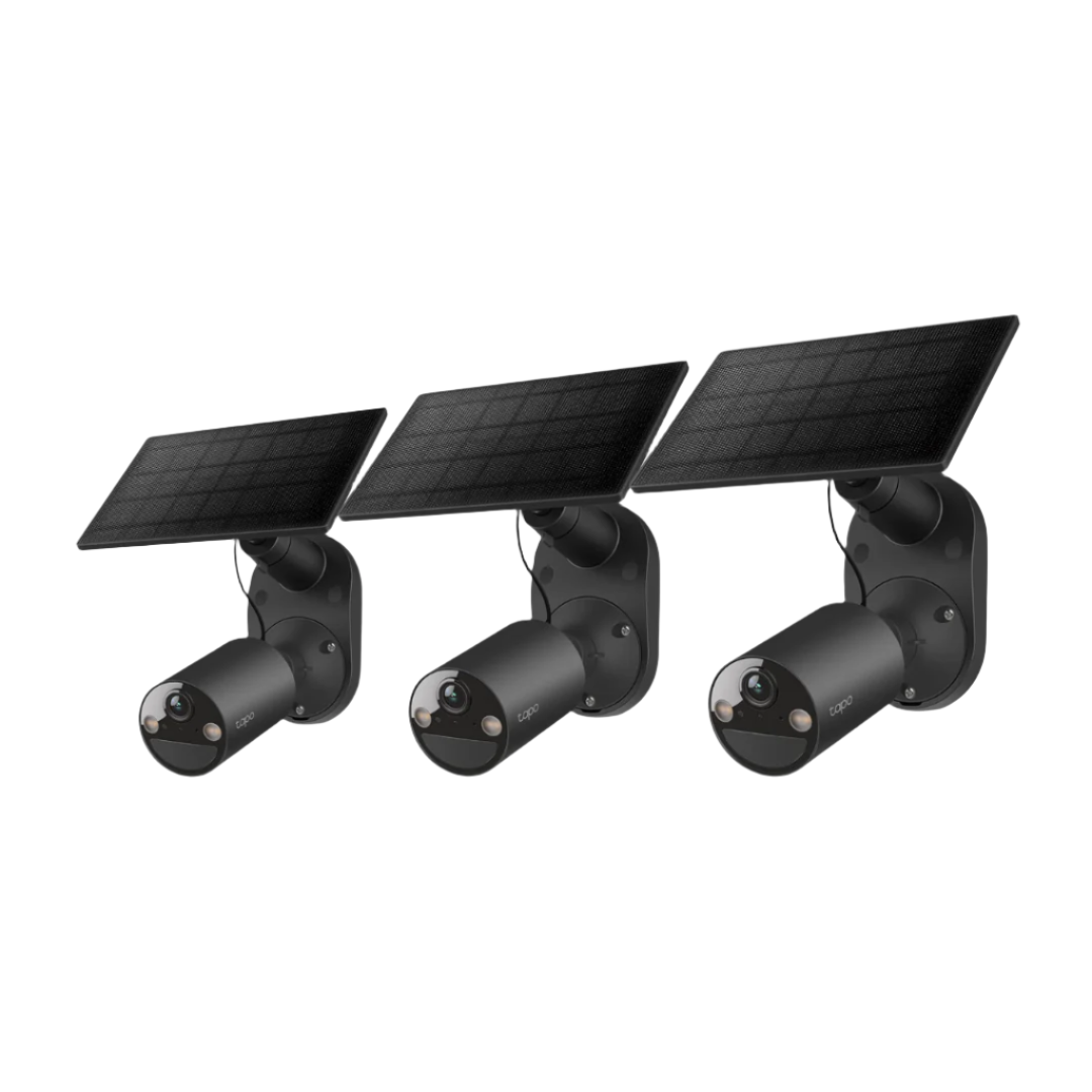 TP-Link SolarCam 1080P Wireless Outdoor Security Camera with Solar Panel, Tapo C403 Kit 3-Pack (Black) — Product view