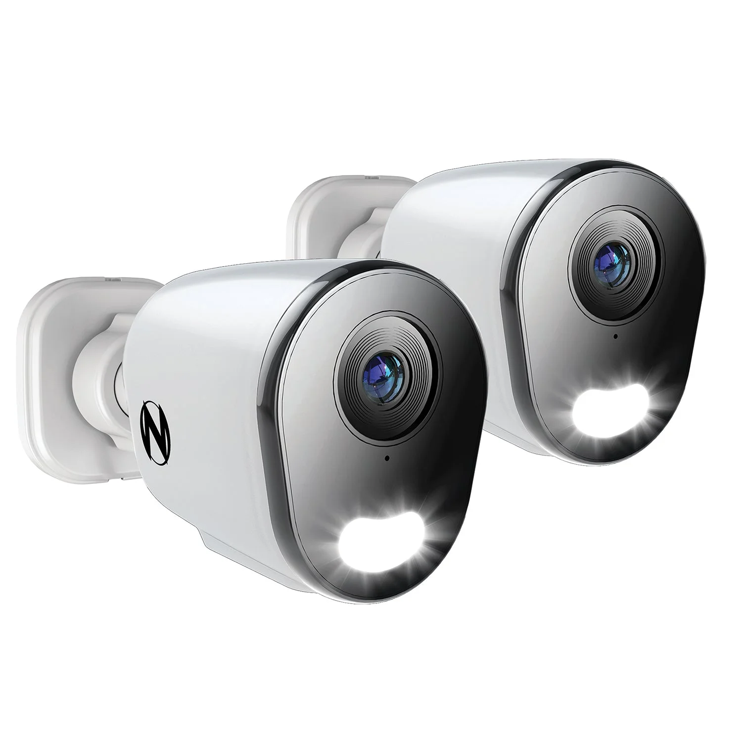 Add On Wired IP 4K+ 12MP Deterrence Camera with 2-Way Audio - 2 Pack - White