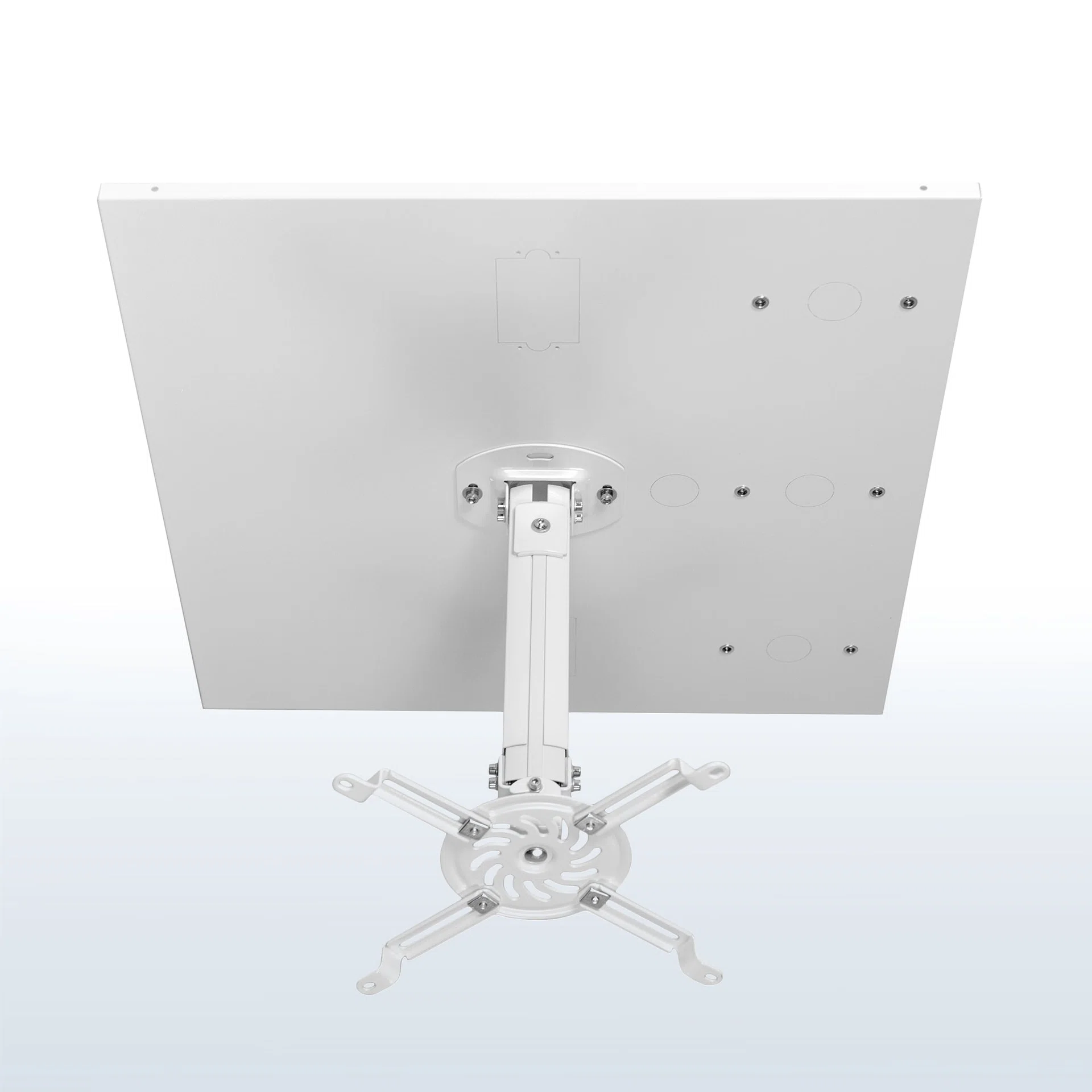 White Universal Drop Ceiling Height Adjustable Projector Mount