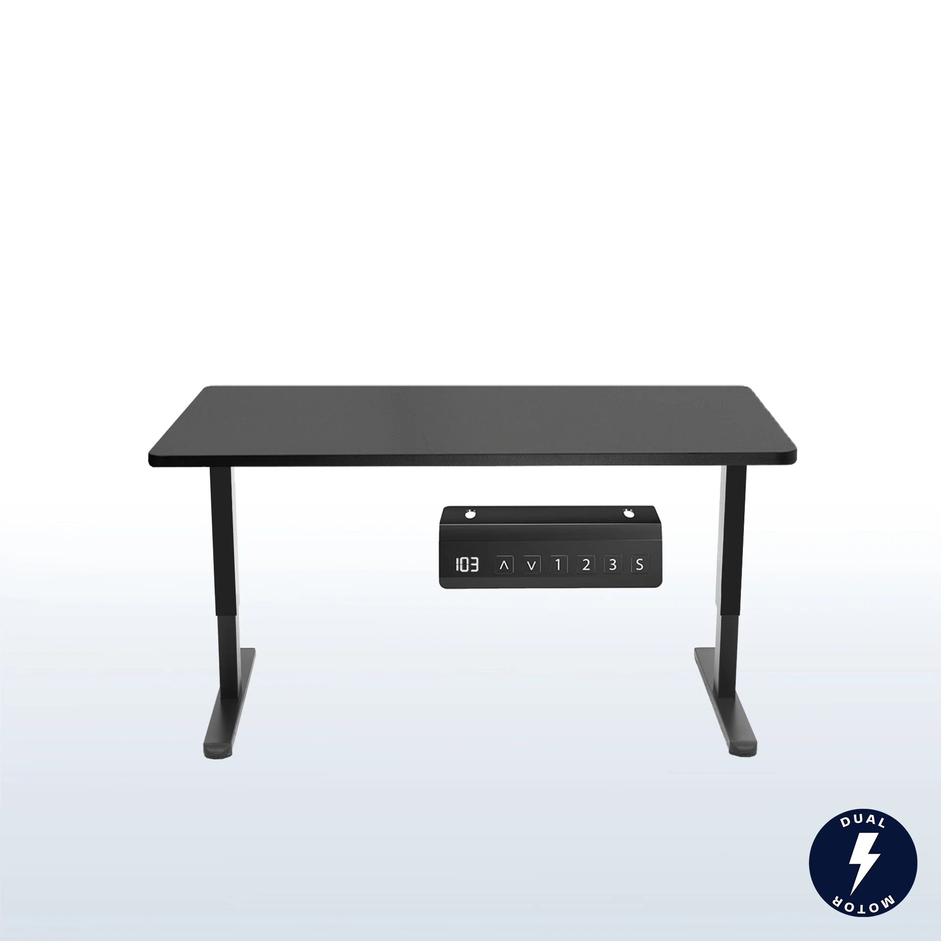 2B Solid Top Series - Dual Motor Electric Desk with Push Button Memory Controller