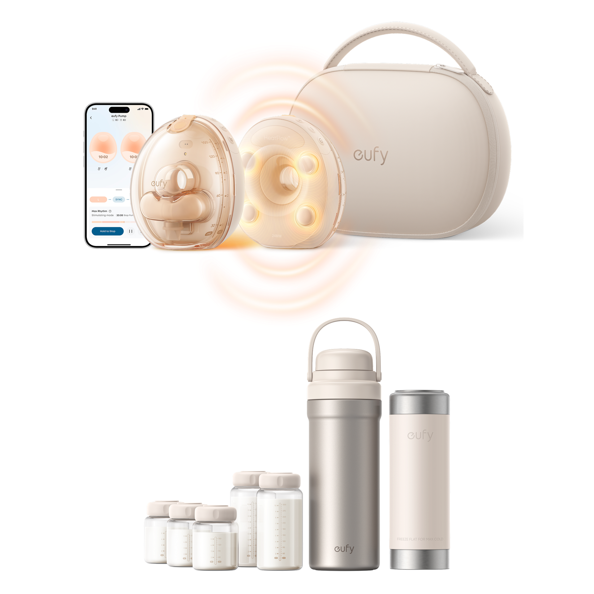 eufy Wearable Breast Pump S2 Pro & Portable Milk Cooler E10