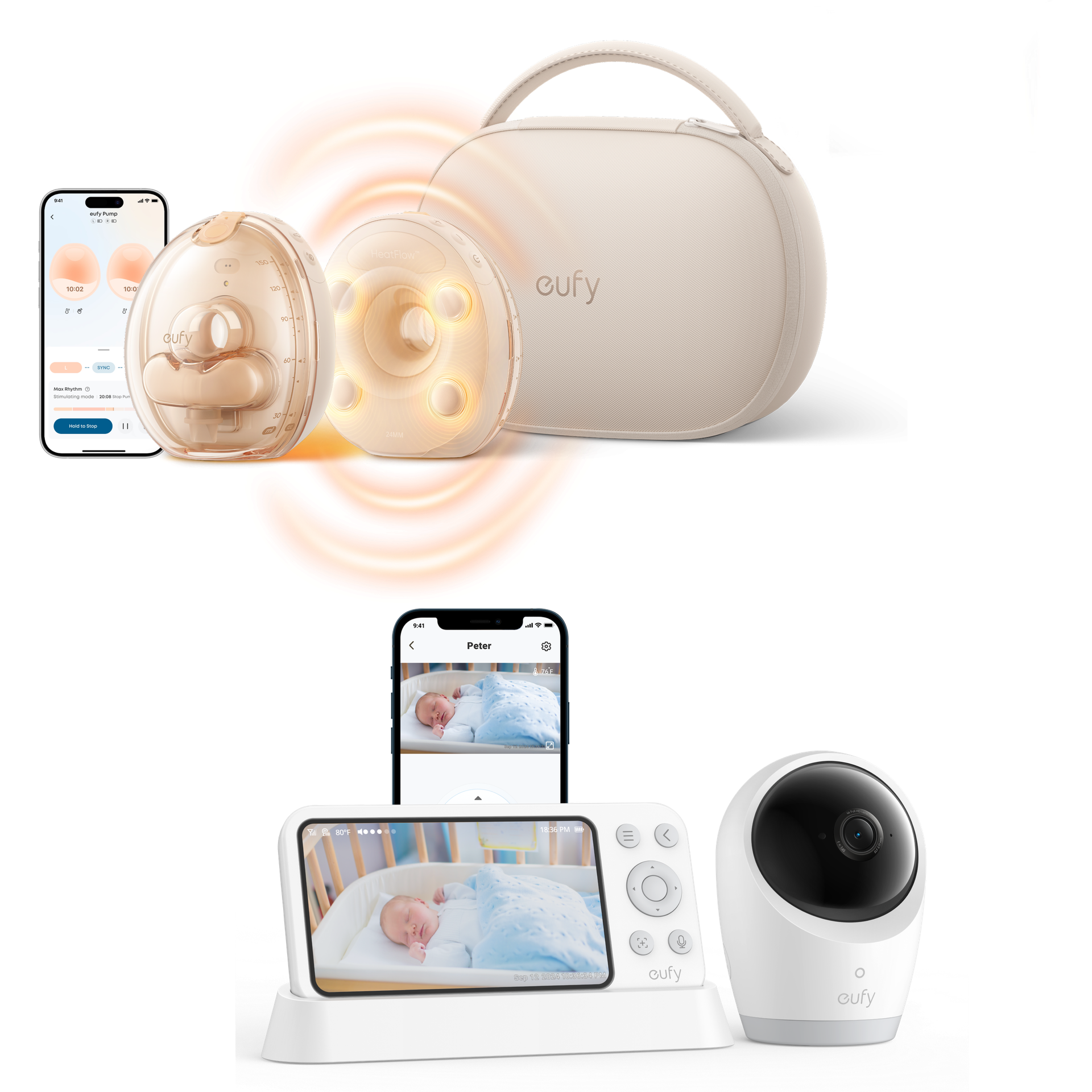 eufy Wearable Breast Pump S2 Pro & Baby Monitor E21