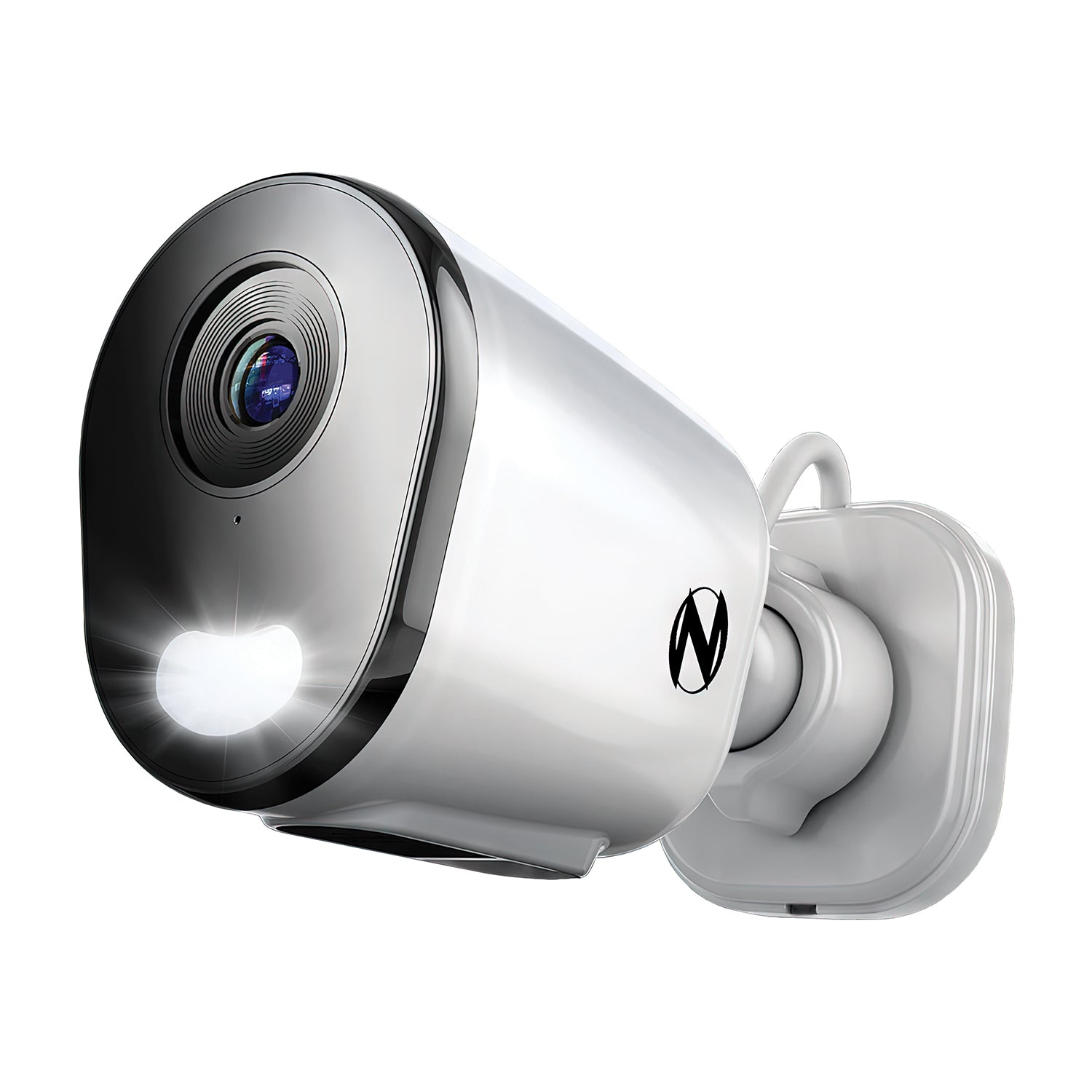 Night Owl Wi-Fi IP Plug In 2K HD Deterrence Camera with 2-Way Audio and Audio Alerts and Siren - White: exact-model product hardware or included component detail 1