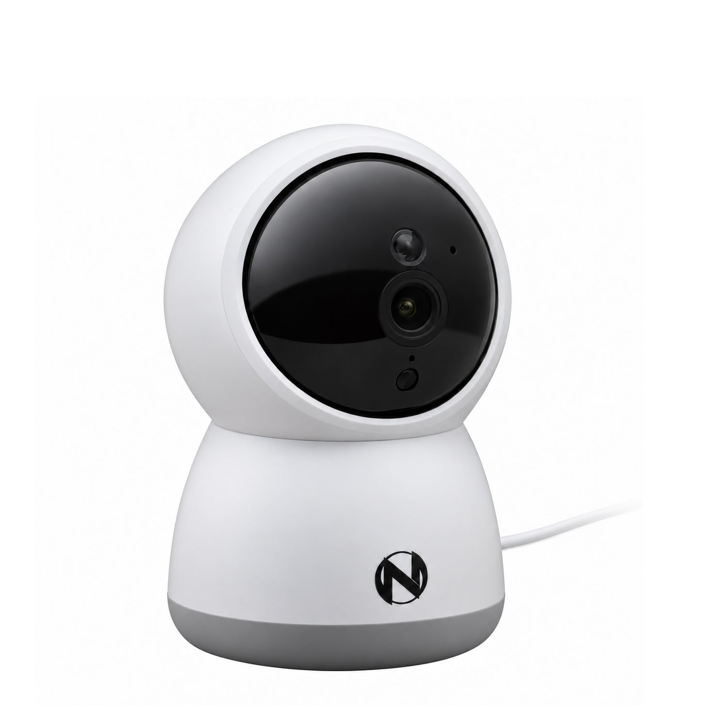 Night Owl Indoor Wi-Fi IP Plug In 3MP Deterrence Camera with Pan, Tilt and 2-Way Audio - White: exact-model product hardware or included component detail 1