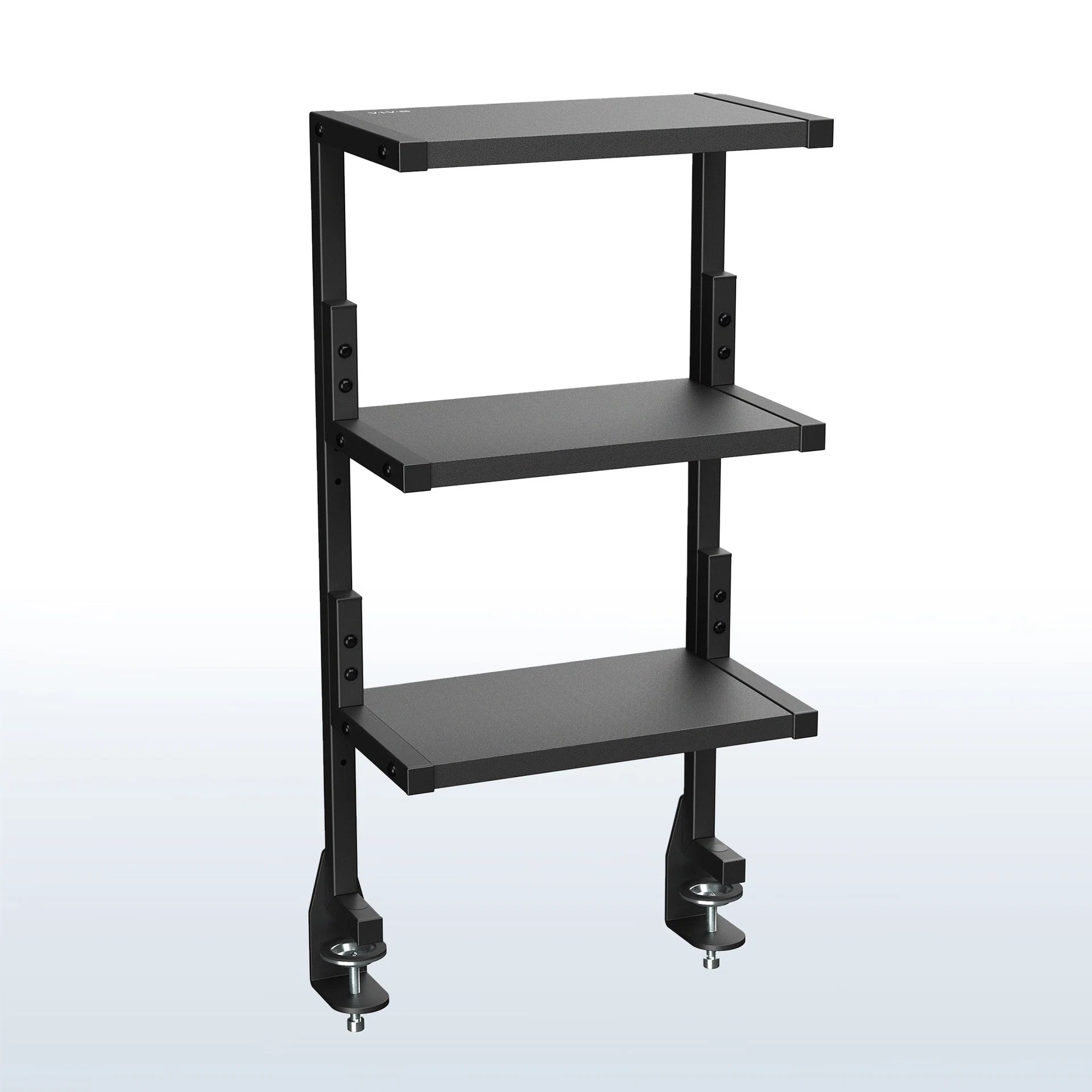 13" Clamp-on 3-Tier Shelving Unit for Desk