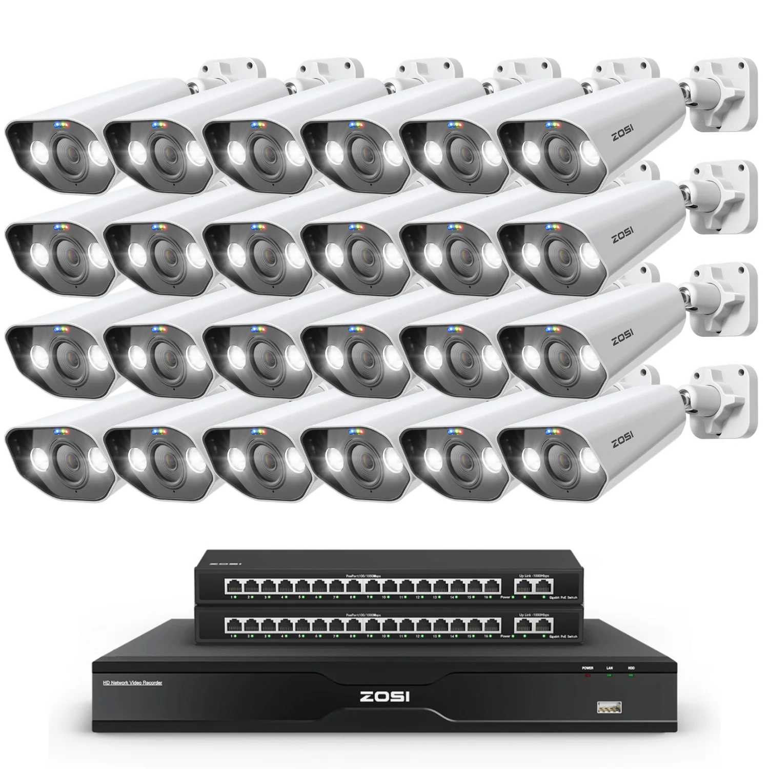 Security systems product — 1NR-328D4-US+1PC-1828HW-US*24+1PS-24G2-US*2