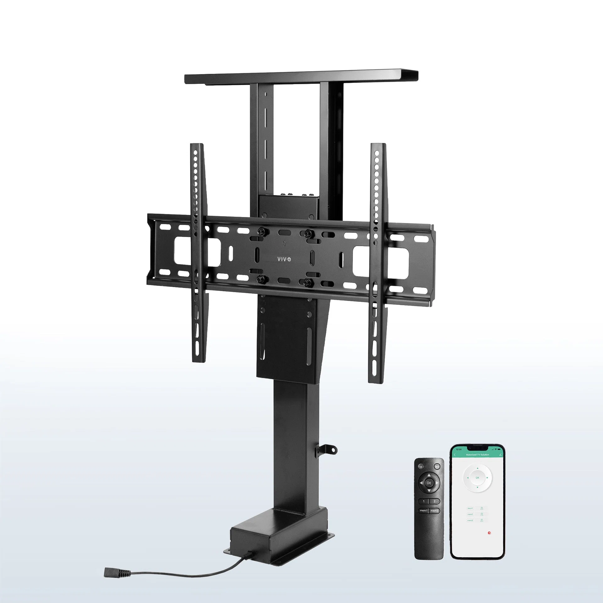 Motorized TV Stand with Remote Control - 37" to 77" Screens