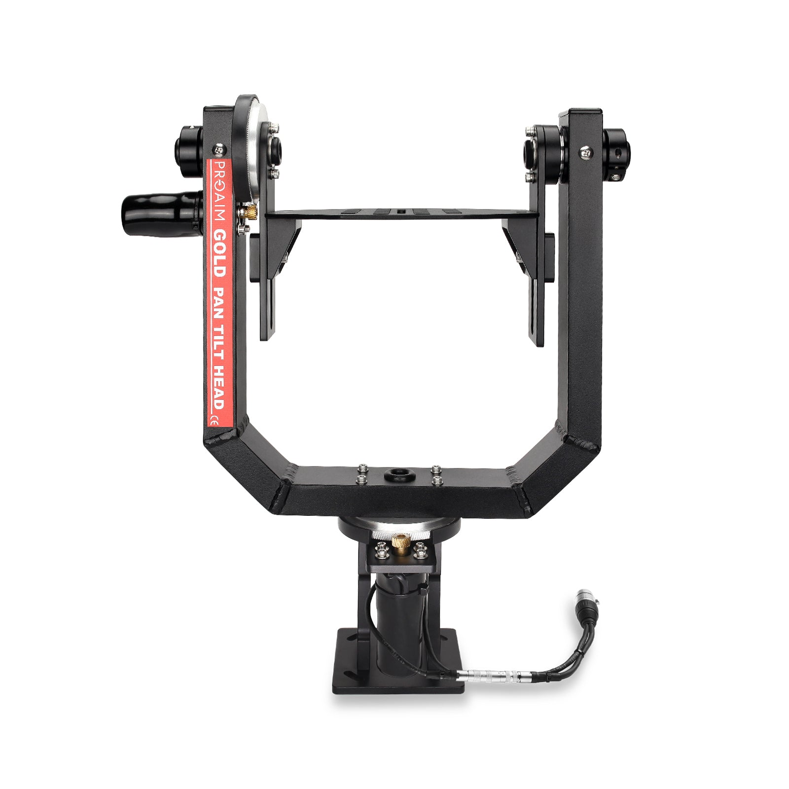 Gold Pan Tilt Head for Camera Jib Crane, Payload - 7.5kg/16.5lb