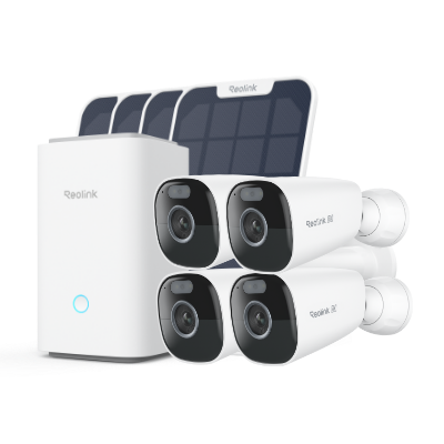 Reolink Home Hub with Argus Eco Ultra · 4-Cam Kit (with 64GB SD Card, White)