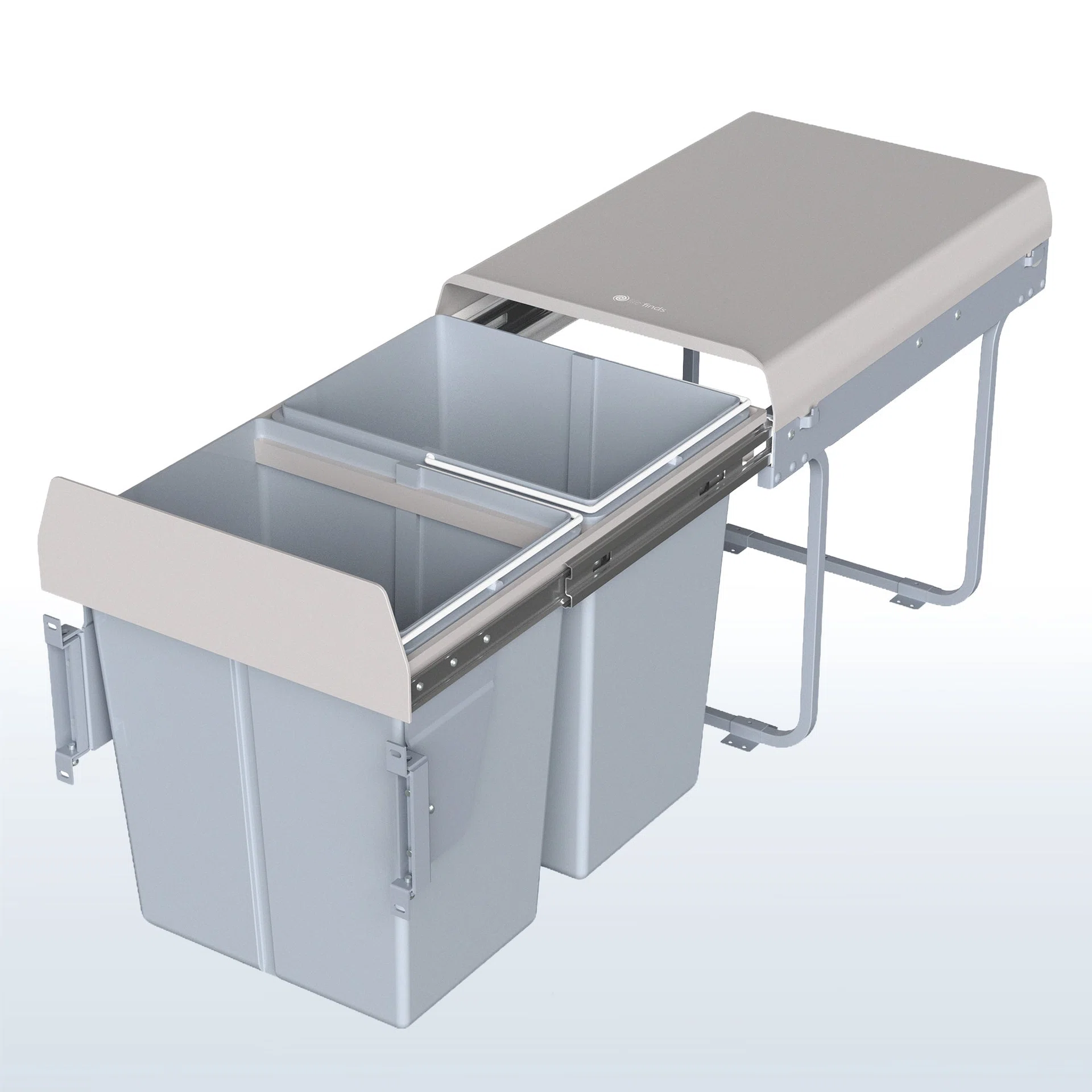 Life Finds by VIVO Under Counter Pull Out Dual Trash Can System
