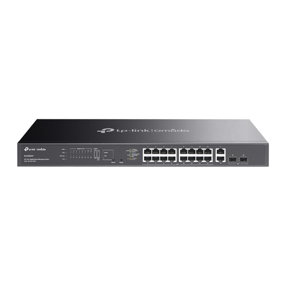 Omada 20-Port Gigabit Easy Managed PoE Switch with 16-Port PoE+, ES220GMP