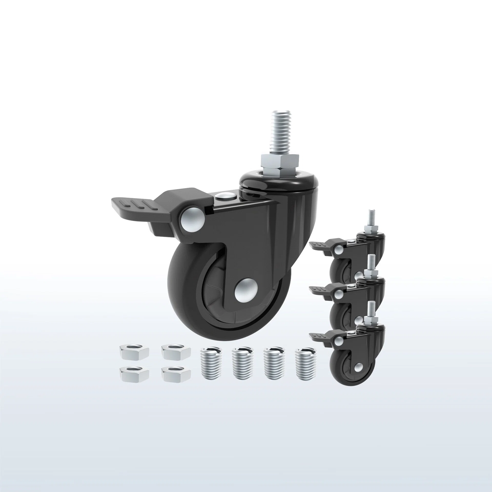 VIVO M8 and M10 Lockable Caster Wheels (Set of 4) — M8 and M10 Lockable Caster Wheels (Set of 4) — Product view