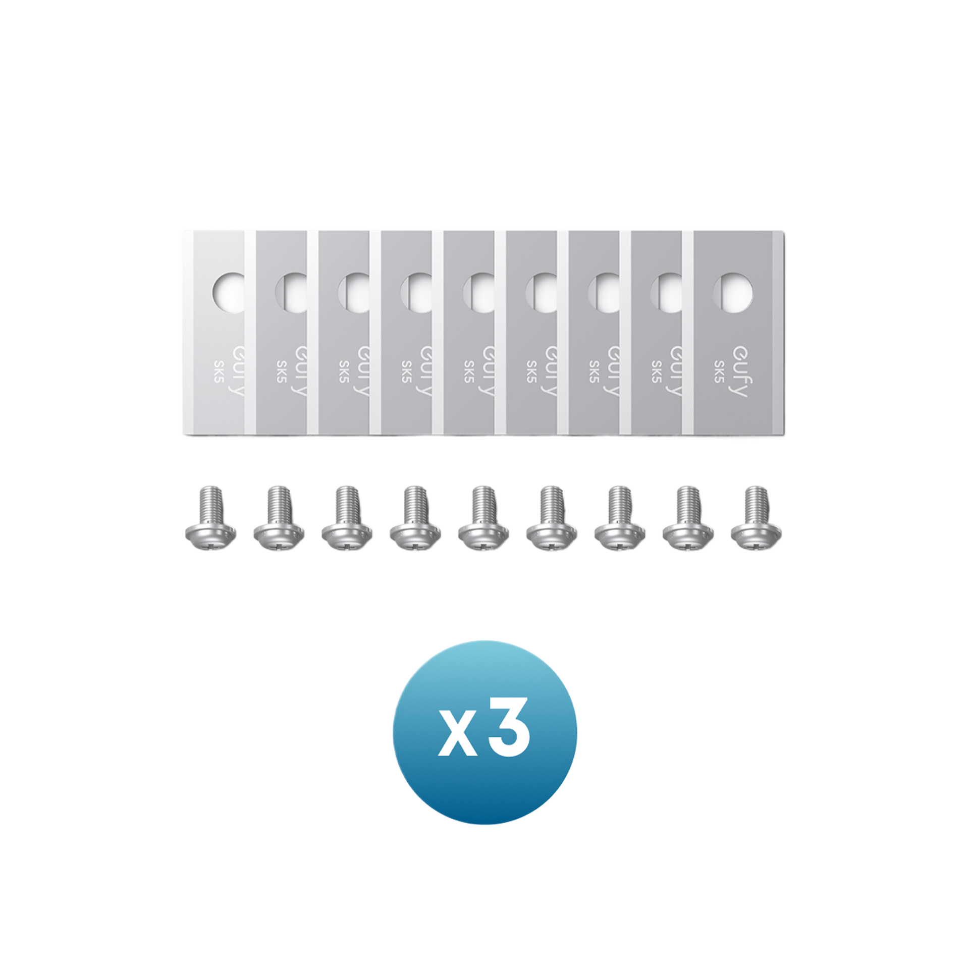 eufy Replacement Blade Set: 3*(9 Lawn Mower Blades and 9 Screws) Compatible E15&E18: product detail 1