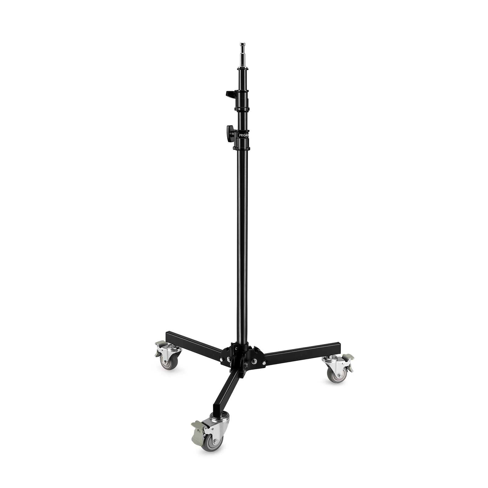 5/8” Folding Wheel Base Stand for Lights & Studio Photography | Max. Height: 8.6 Feet