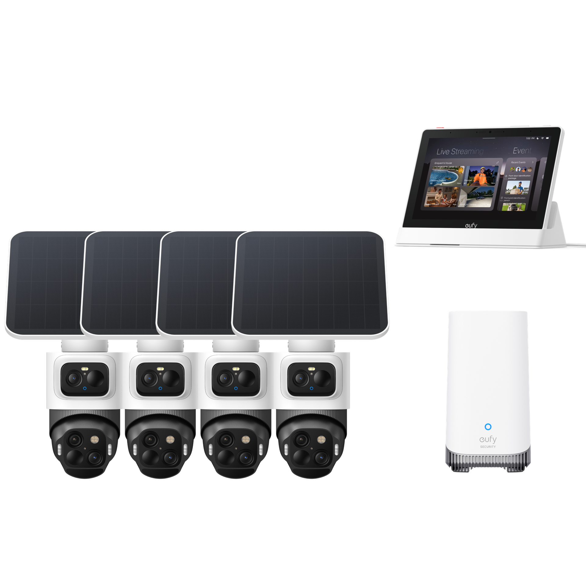 eufyCam S4 4-Cam Kit + eufy Smart Display E10