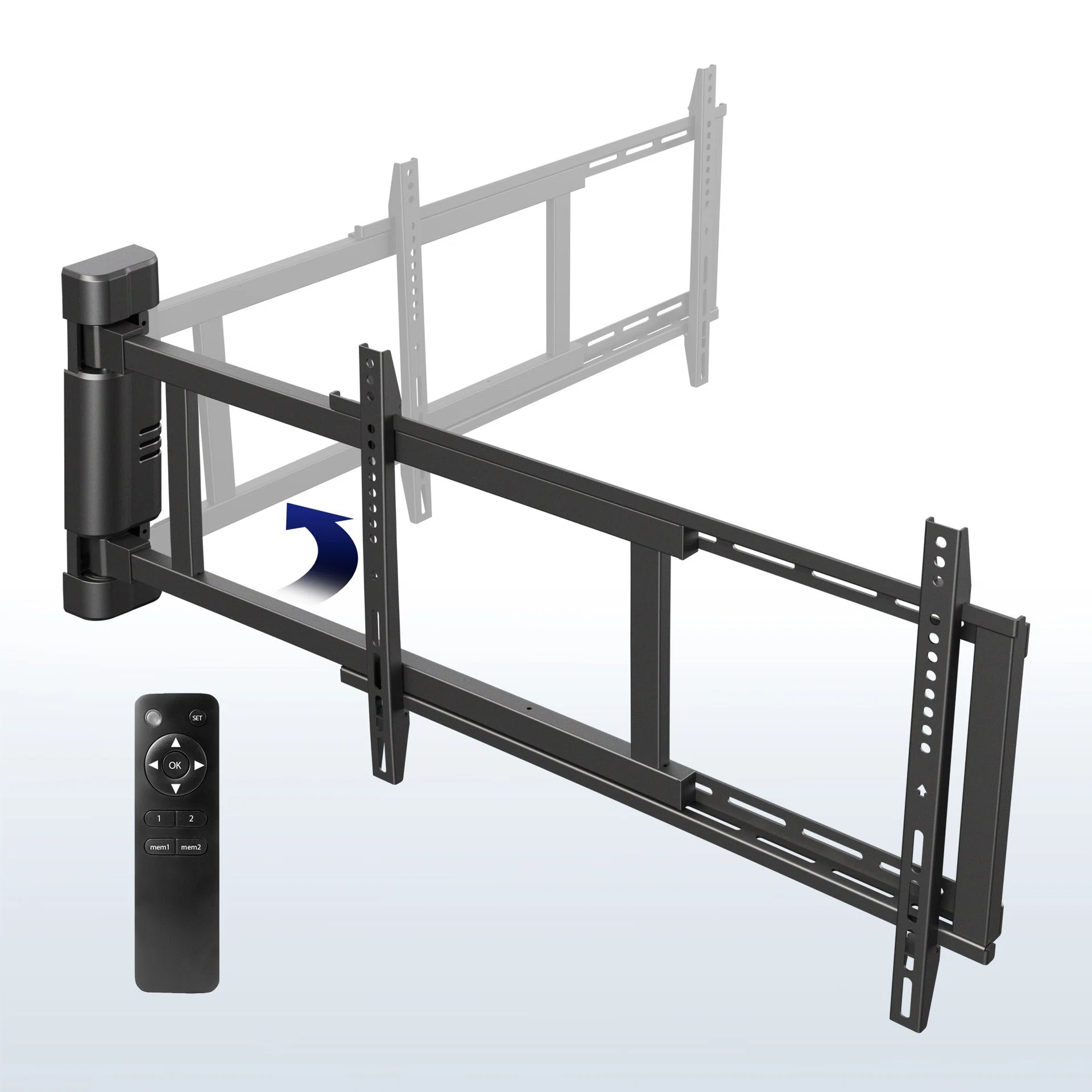 VIVO Electric Swing TV Wall Mount - 32” to 75” Screens — Black — Product view