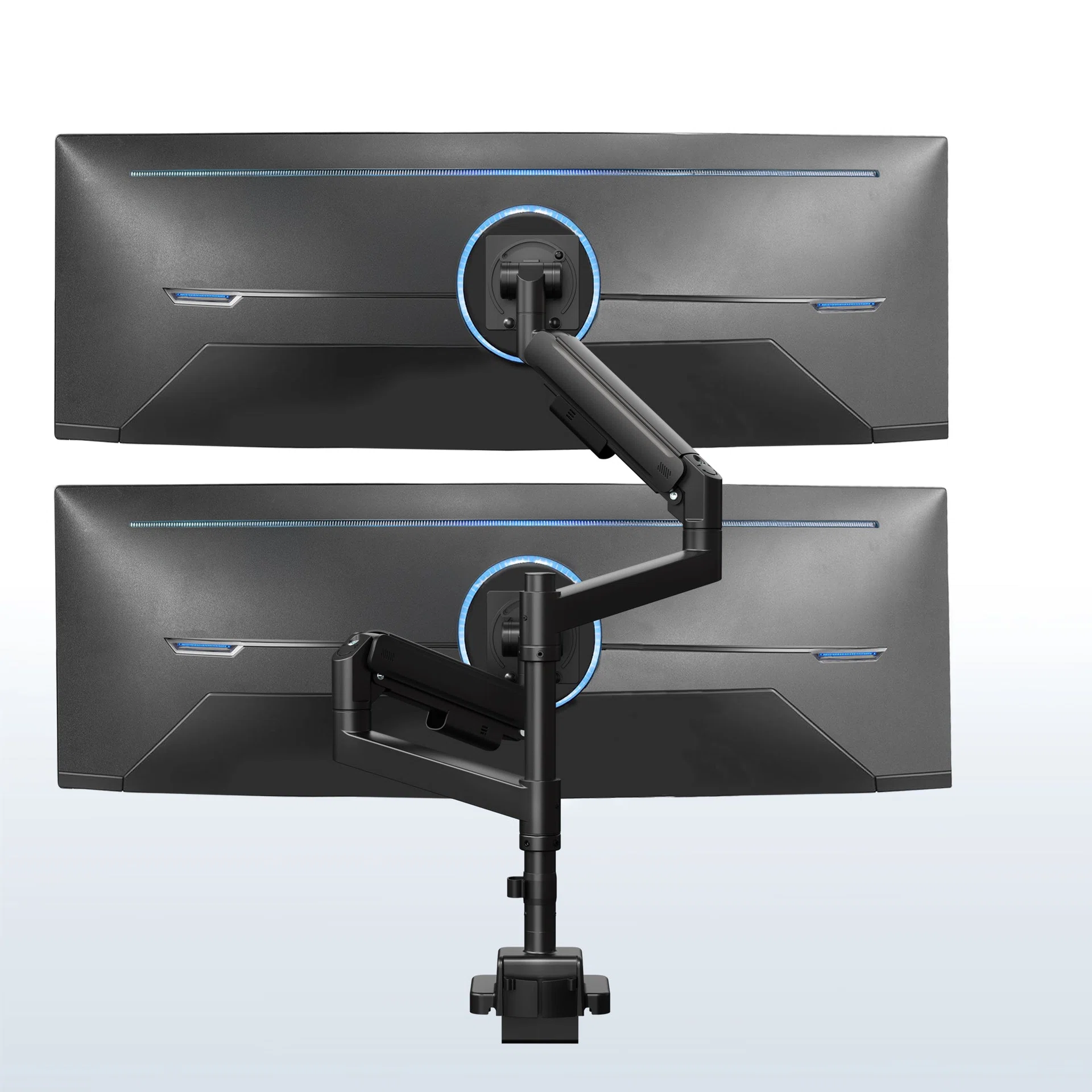 VIVO Pneumatic Arm Dual Ultrawide Monitor Desk Mount - Up to 57" Screens — Pneumatic Arm Dual Ultrawide Monitor Desk Mount - Up to 57" Screens — Product view