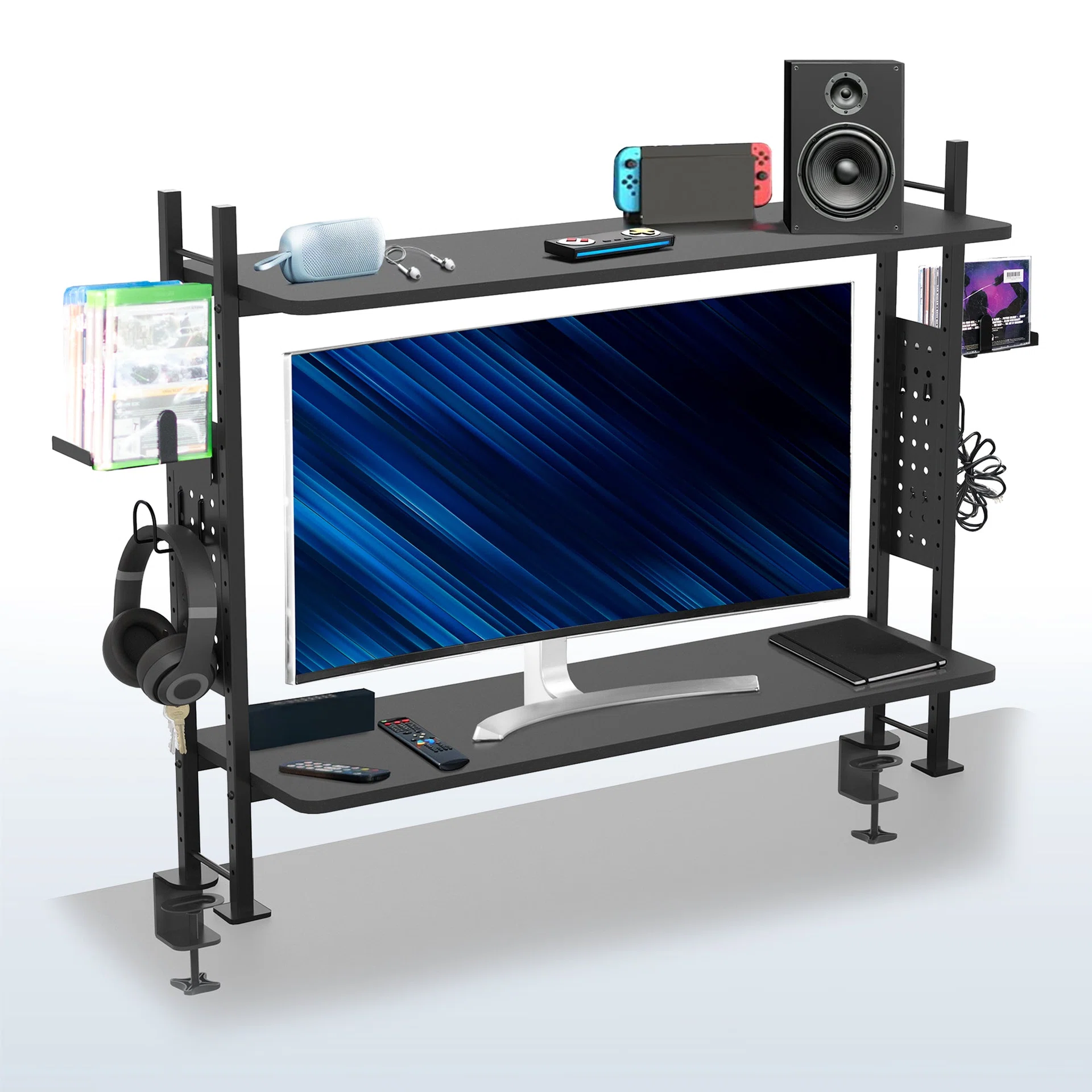 40" Clamp-on Gaming Shelf System