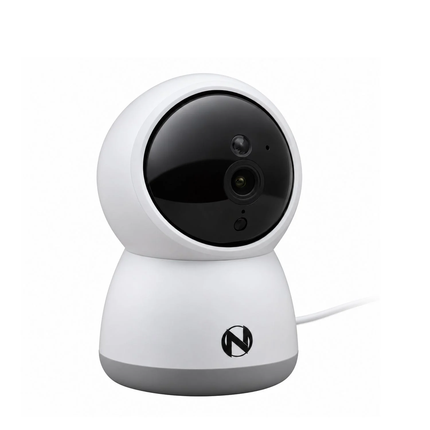 Indoor Wi-Fi IP Plug In 3MP Deterrence Camera with Pan, Tilt and 2-Way Audio - White