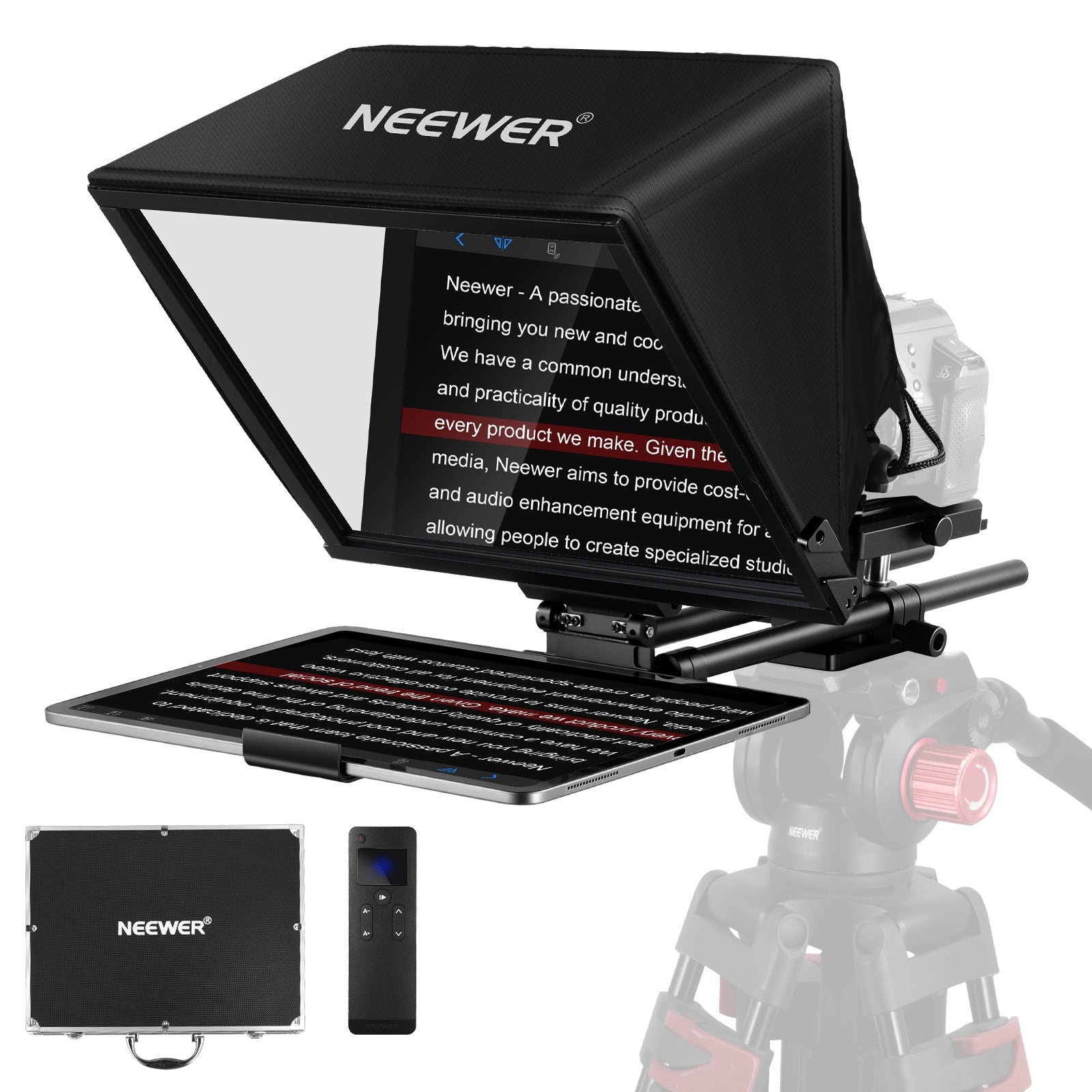 C12 Camera Teleprompter with 501PL QR Plate