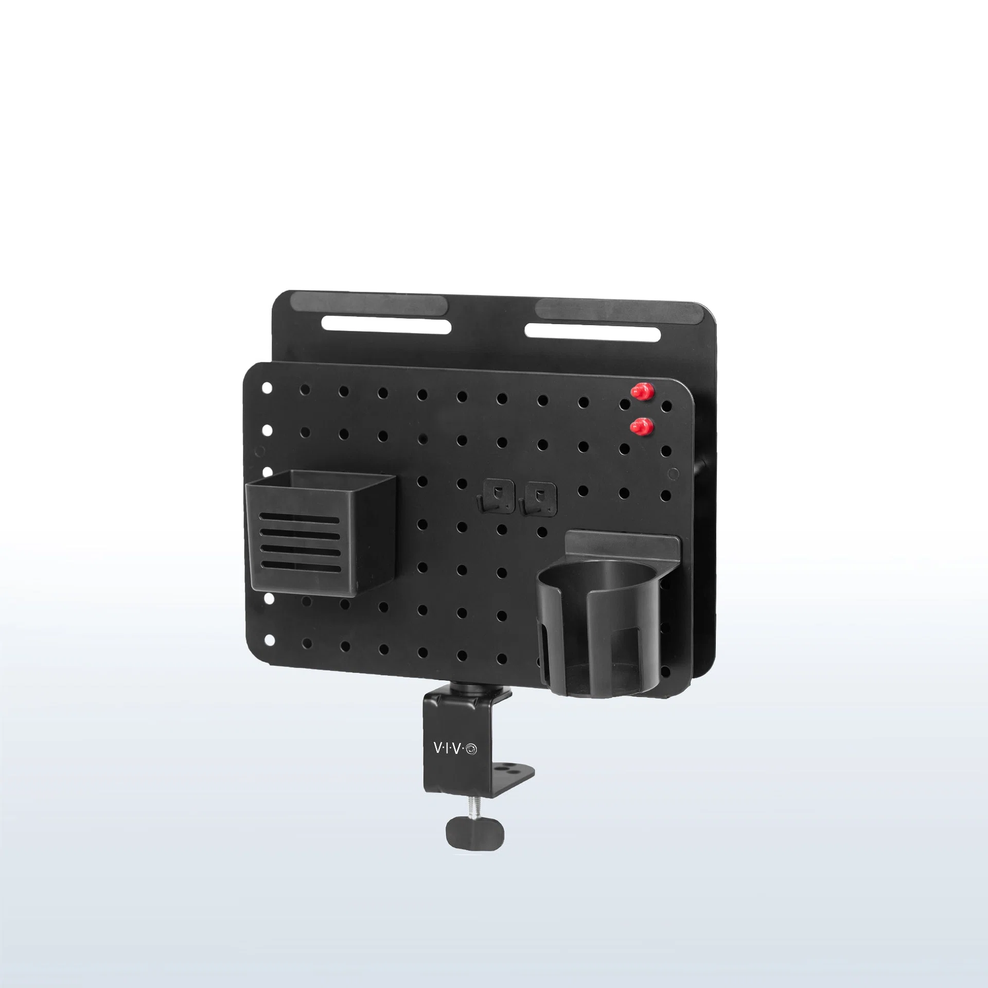 VIVO Clamp-on Rotating Pegboard with Laptop Holder — Clamp-on Rotating Pegboard with Laptop Holder — Product view