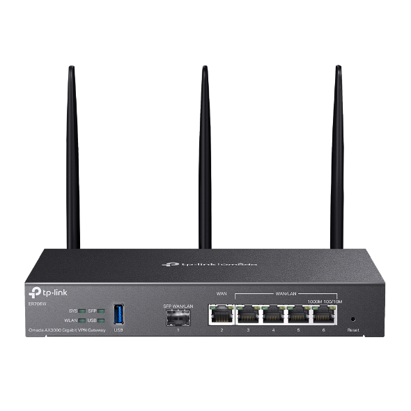 Omada AX3000 Dual Band Wi-Fi 6 Gigabit VPN Router, ER706W