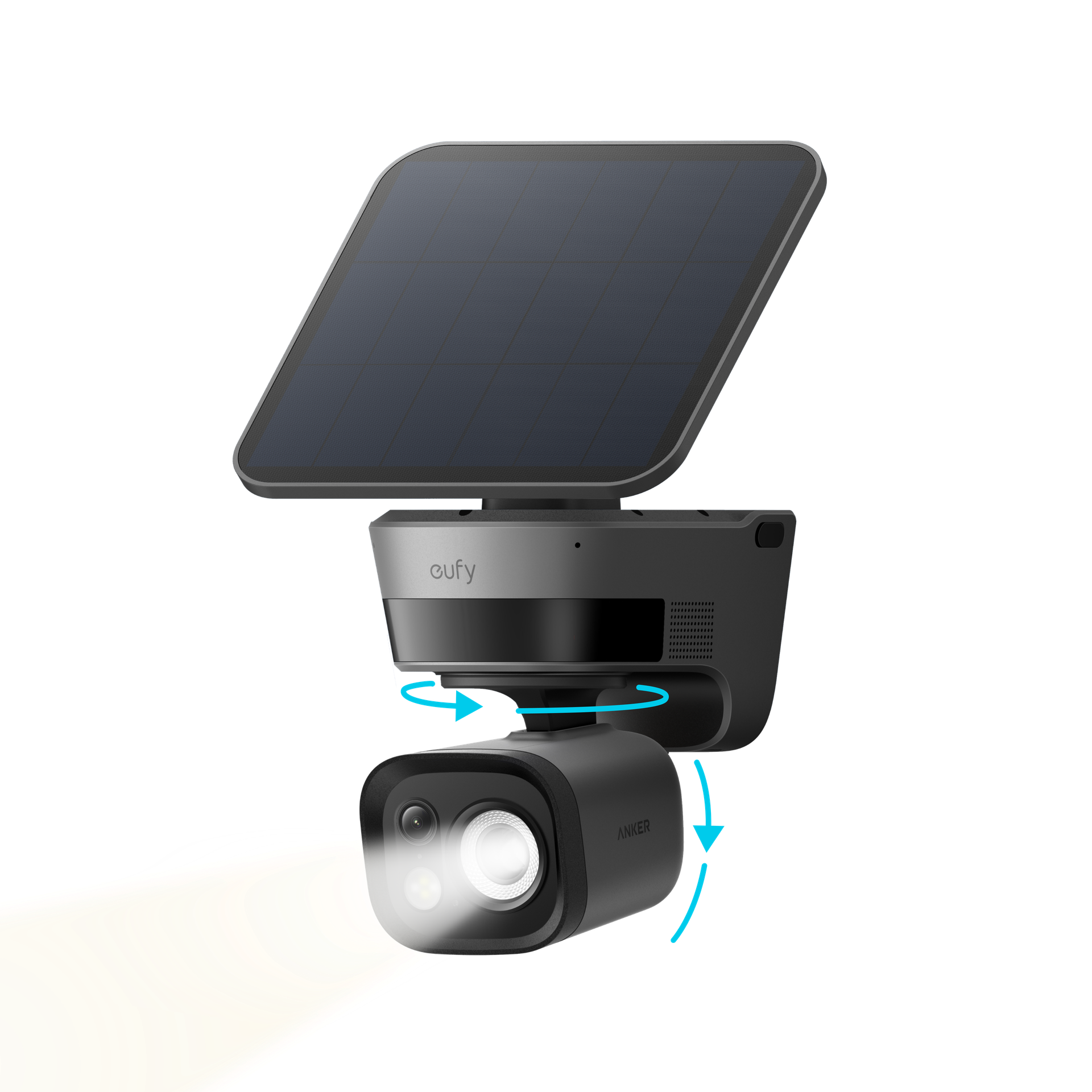 (Black) eufy TrackLight Cam S1