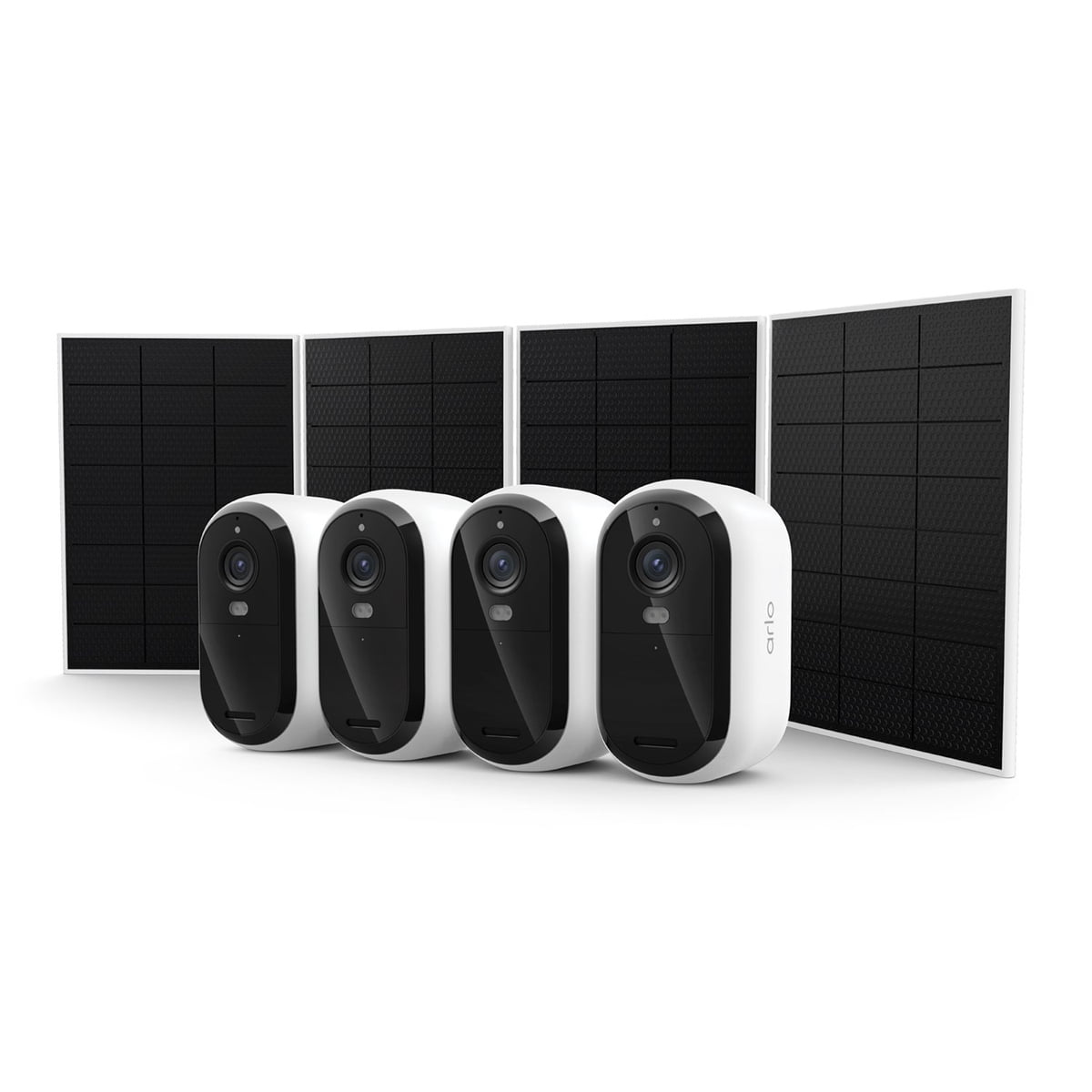 Arlo Essential Outdoor Security Camera HD (3rd Gen) w/Solar Panels, 4-Pack