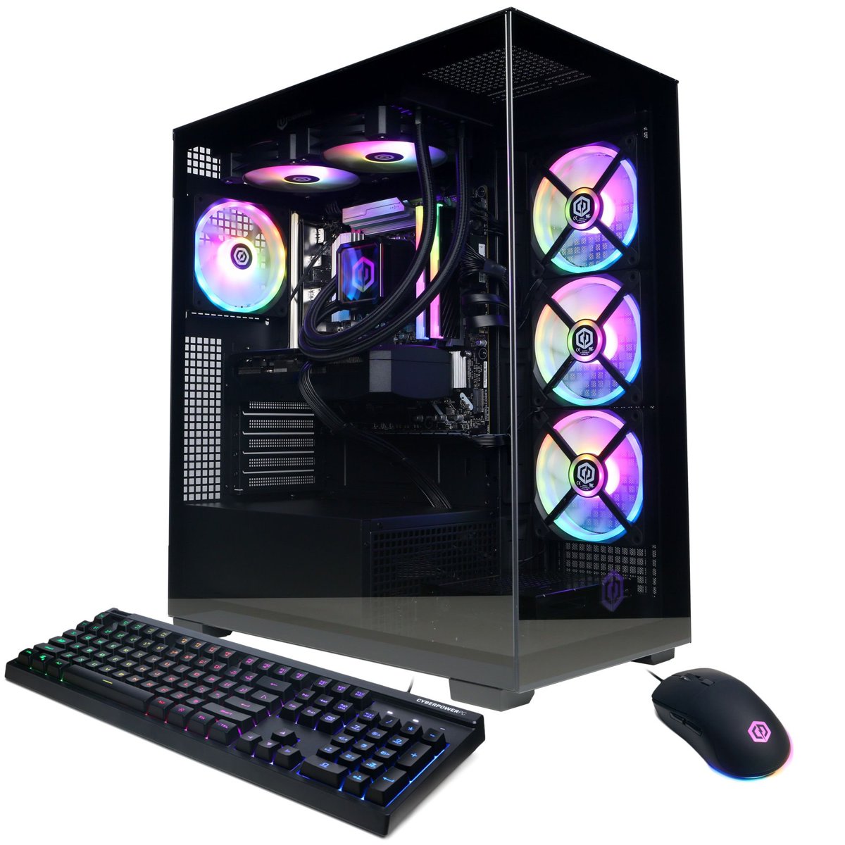 CyberPowerPC Gaming Desktop, Intel Core Ultra 7 265F, NVIDIA GeForce RTX 5070 12GB, 32GB DDR5, 2TB PCIe 4.0 NVMe SSD, Windows 11 Home